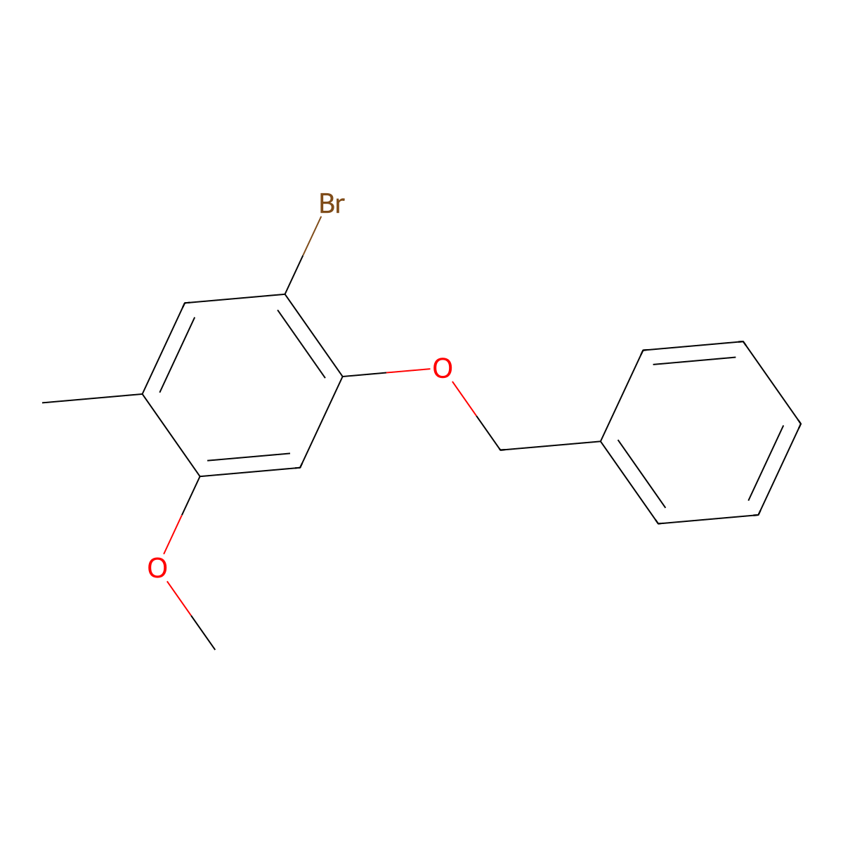 1-(Benzyloxy)-2-bromo-5-methoxy-4-methylbenzene molecular structure, CAS 2764731-06-6