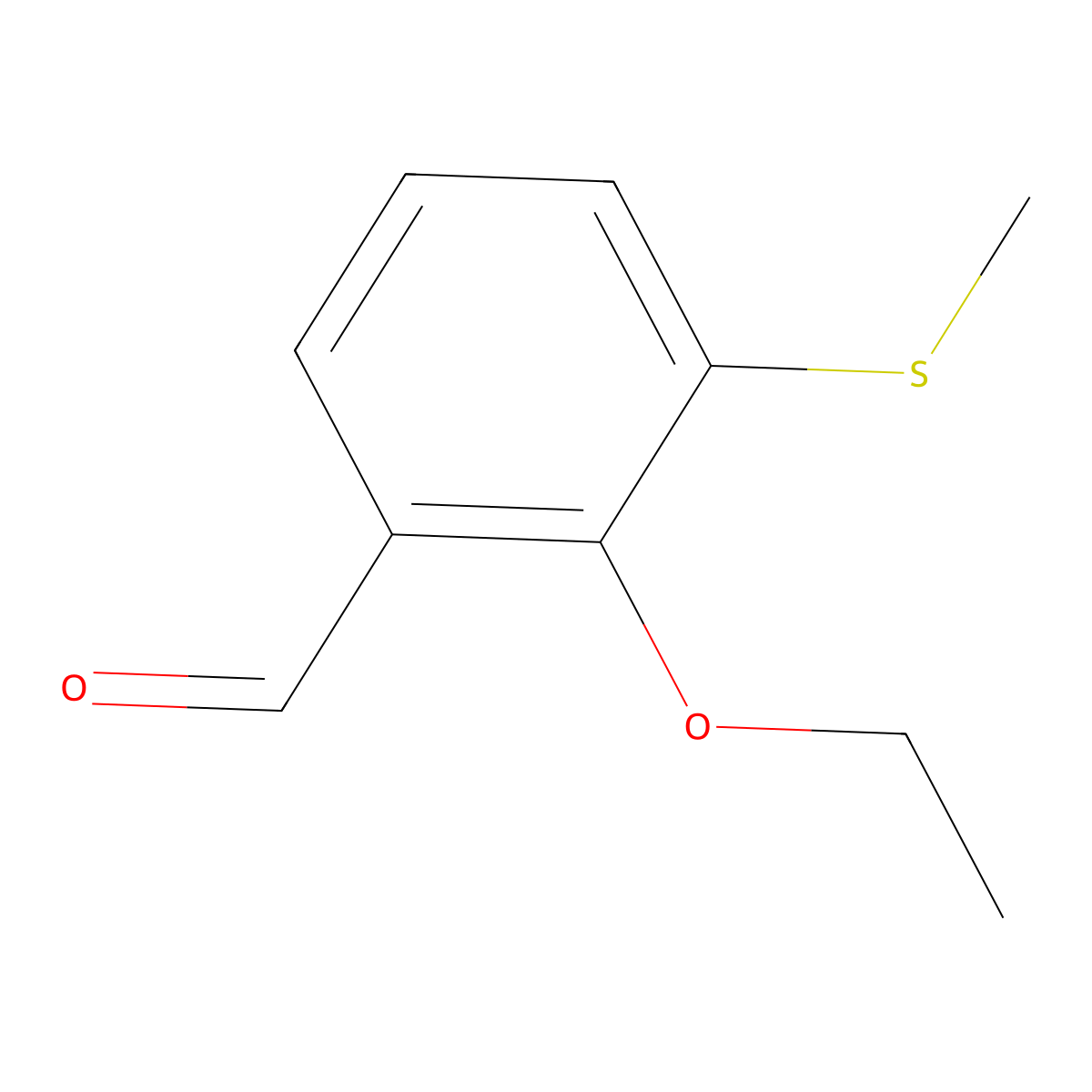2-Ethoxy-3-(methylthio)benzaldehyde molecular structure, CAS 2764731-13-5