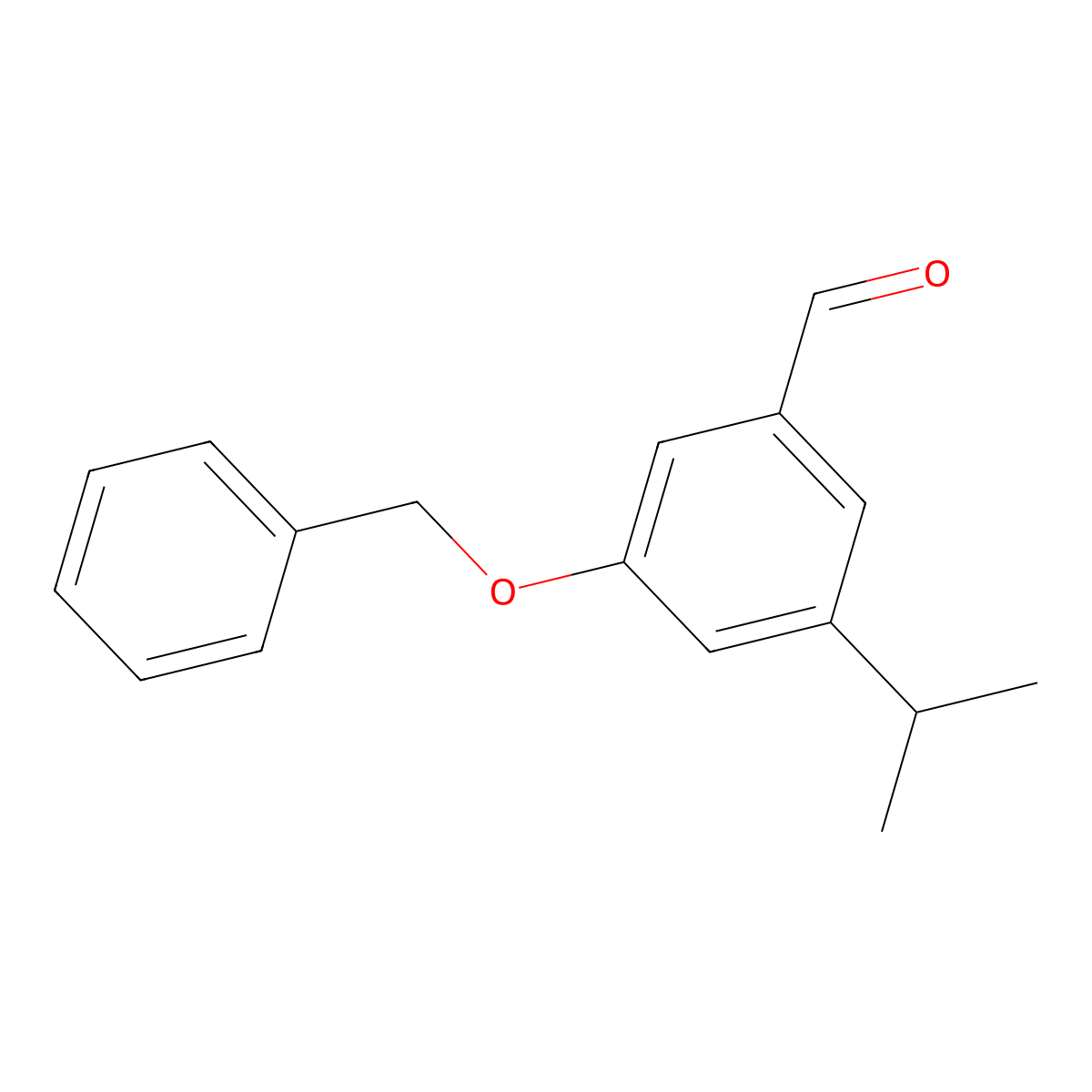3-(Benzyloxy)-5-isopropylbenzaldehyde molecular structure, CAS 2764731-18-0
