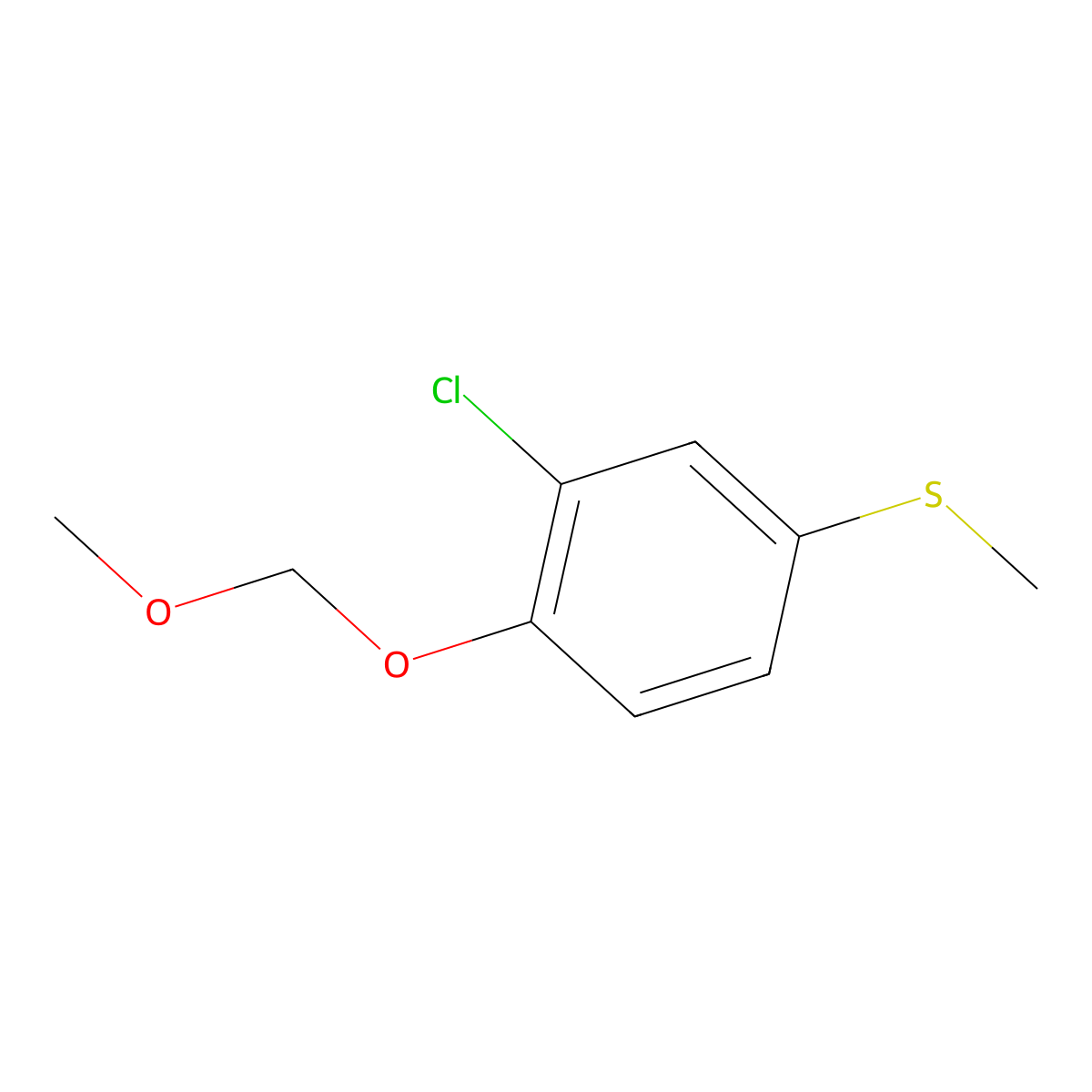 (3-Chloro-4-(methoxymethoxy)phenyl)(methyl)sulfane molecular structure, CAS 2764731-20-4