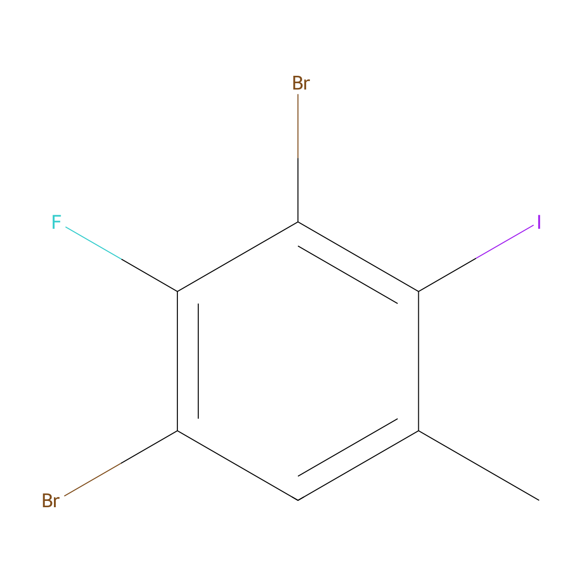 1,3-Dibromo-2-fluoro-4-iodo-5-methylbenzene molecular structure, CAS 2764731-25-9