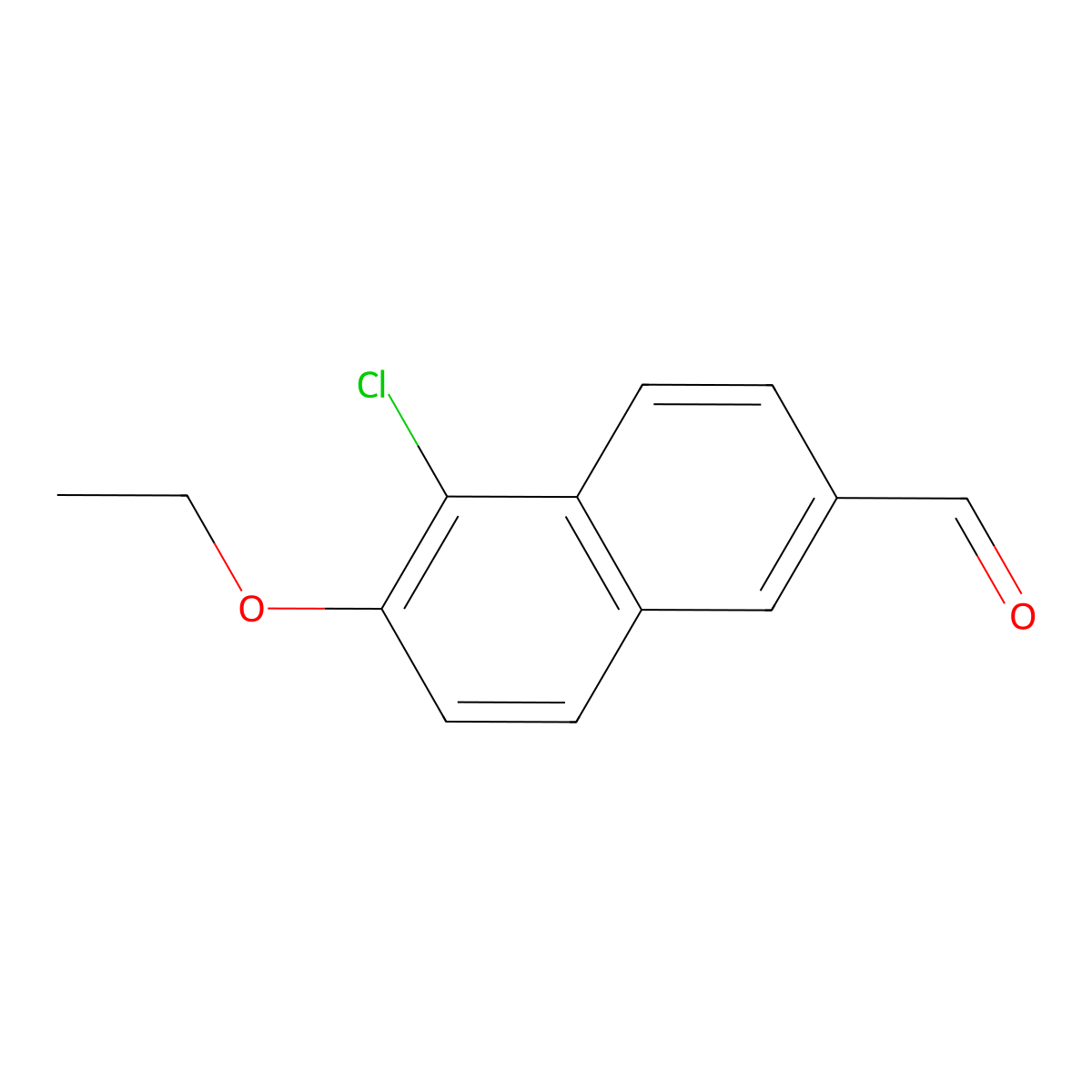 5-Chloro-6-ethoxy-2-naphthaldehyde molecular structure, CAS 2764731-33-9