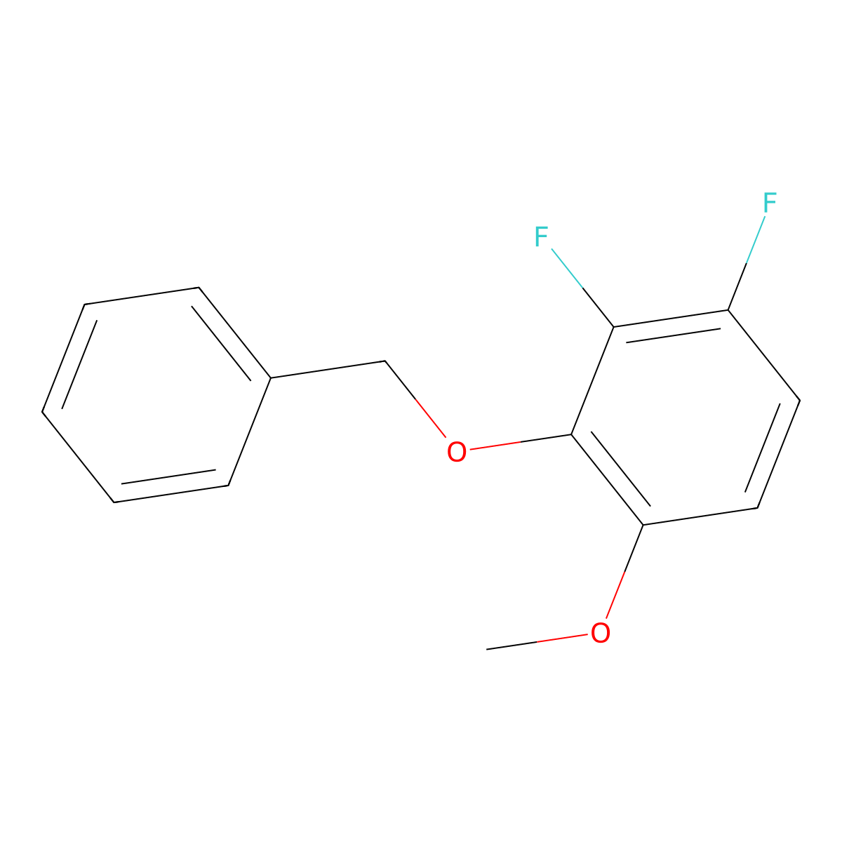 2-(Benzyloxy)-3,4-difluoro-1-methoxybenzene molecular structure, CAS 2764731-38-4