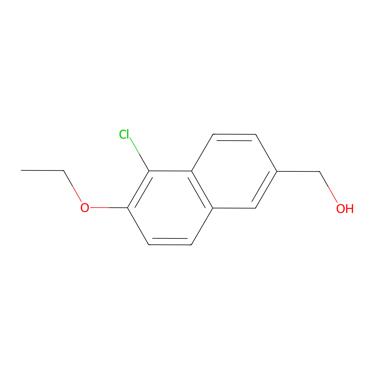 (5-Chloro-6-ethoxynaphthalen-2-yl)methanol molecular structure, CAS 2764731-39-5