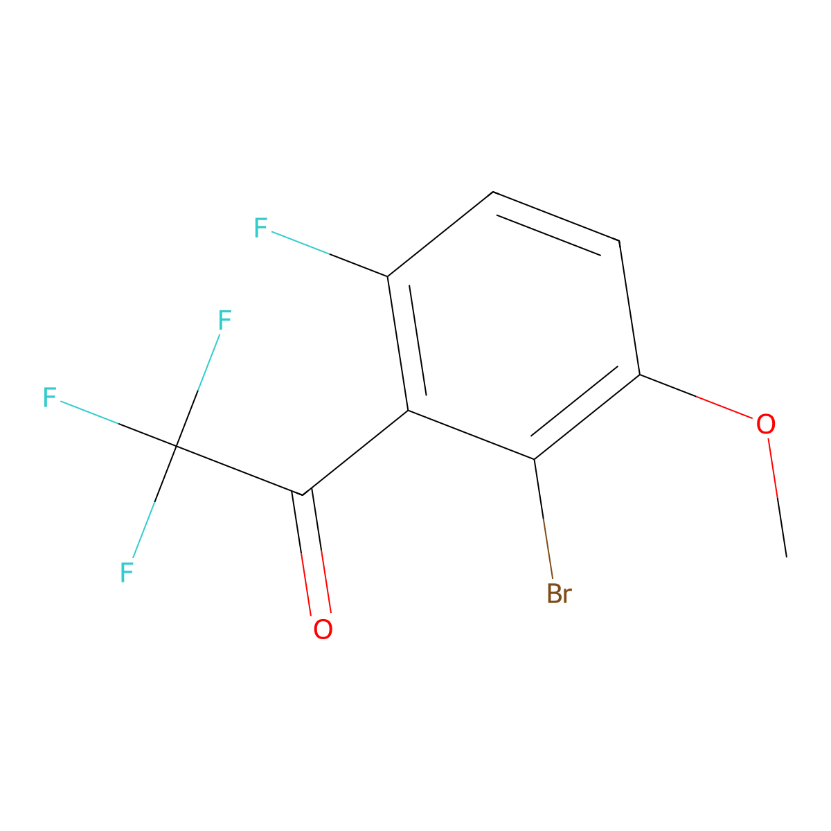 1-(2-Bromo-6-fluoro-3-methoxyphenyl)-2,2,2-trifluoroethanone molecular structure, CAS 2764731-41-9