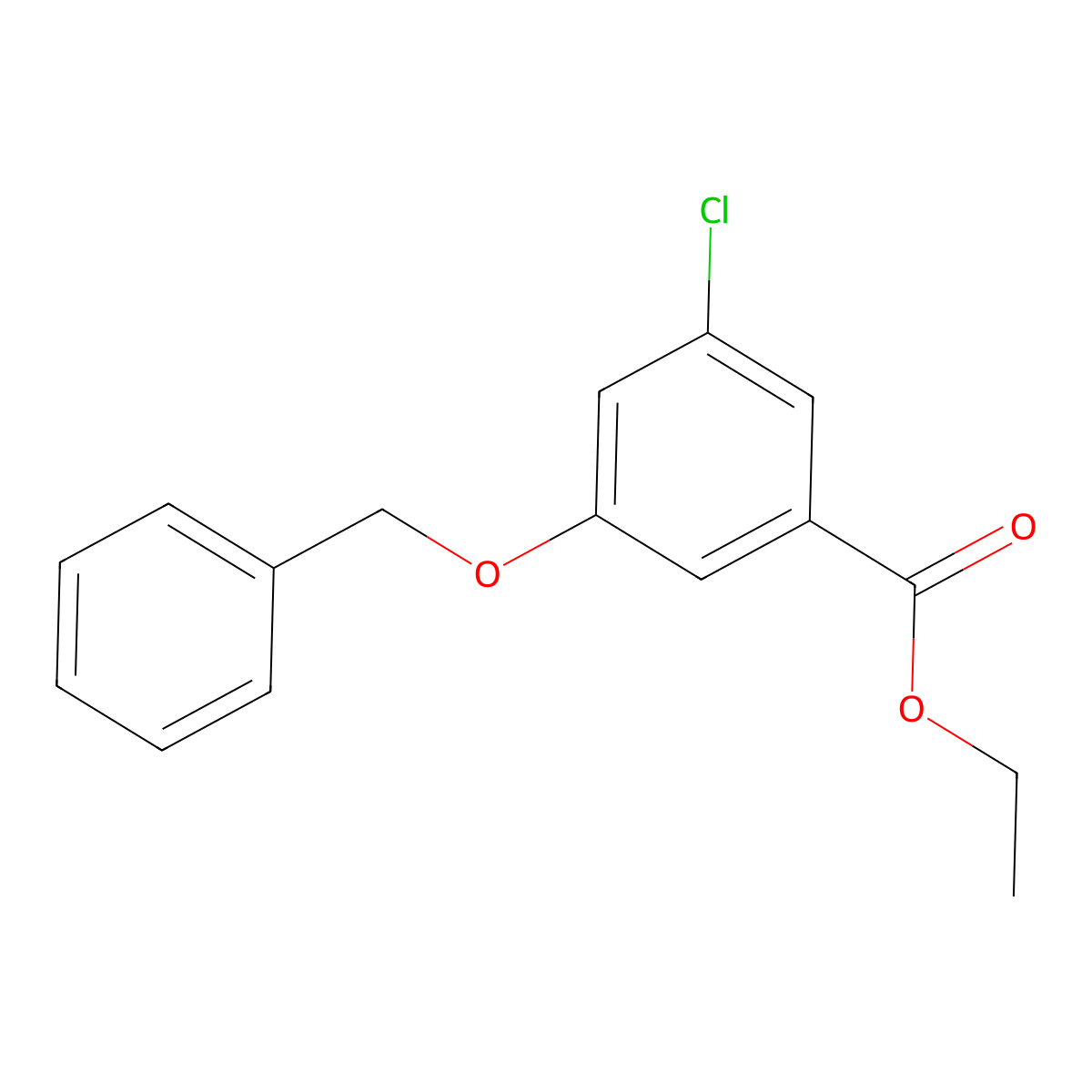 Ethyl 3-(benzyloxy)-5-chlorobenzoate molecular structure, CAS 2764731-43-1