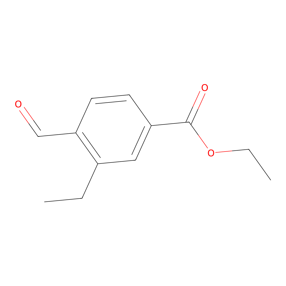 Ethyl 3-ethyl-4-formylbenzoate molecular structure, CAS 2764731-49-7