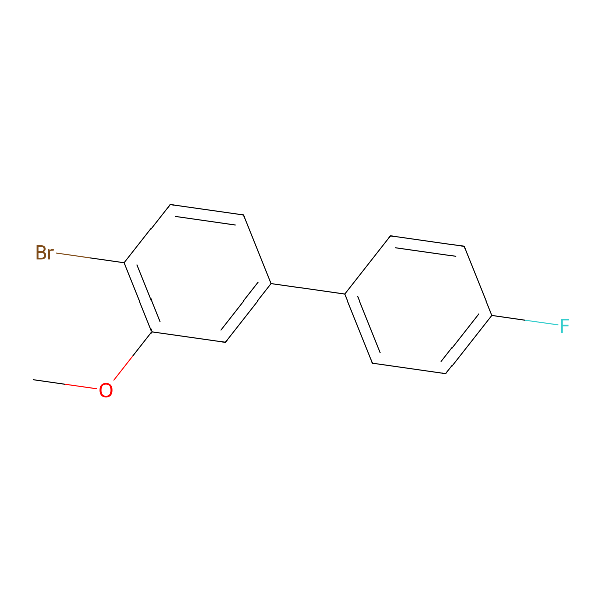 4-Bromo-4'-fluoro-3-methoxy-1,1'-biphenyl molecular structure, CAS 2764731-51-1