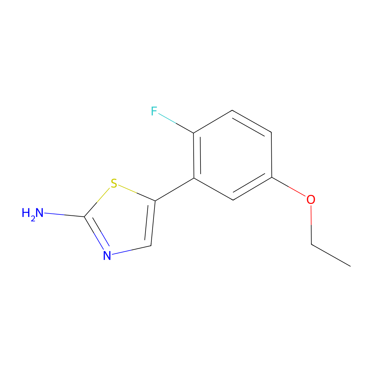 5-(5-Ethoxy-2-fluorophenyl)thiazol-2-amine molecular structure, CAS 2764731-56-6