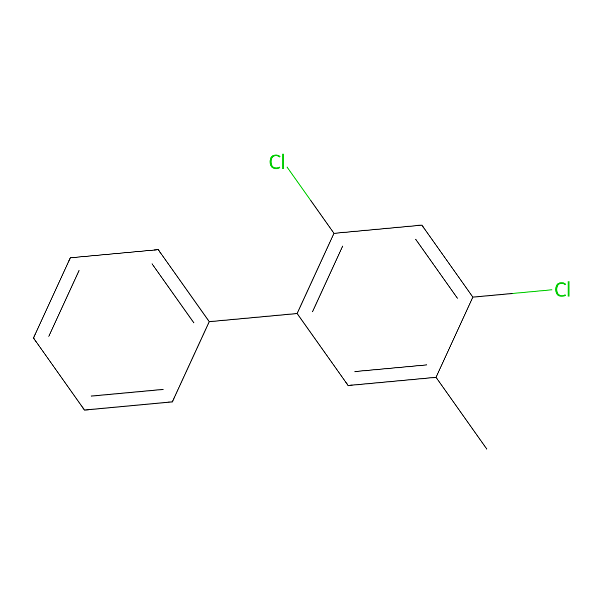 2,4-Dichloro-5-methyl-1,1'-biphenyl molecular structure, CAS 2764731-58-8