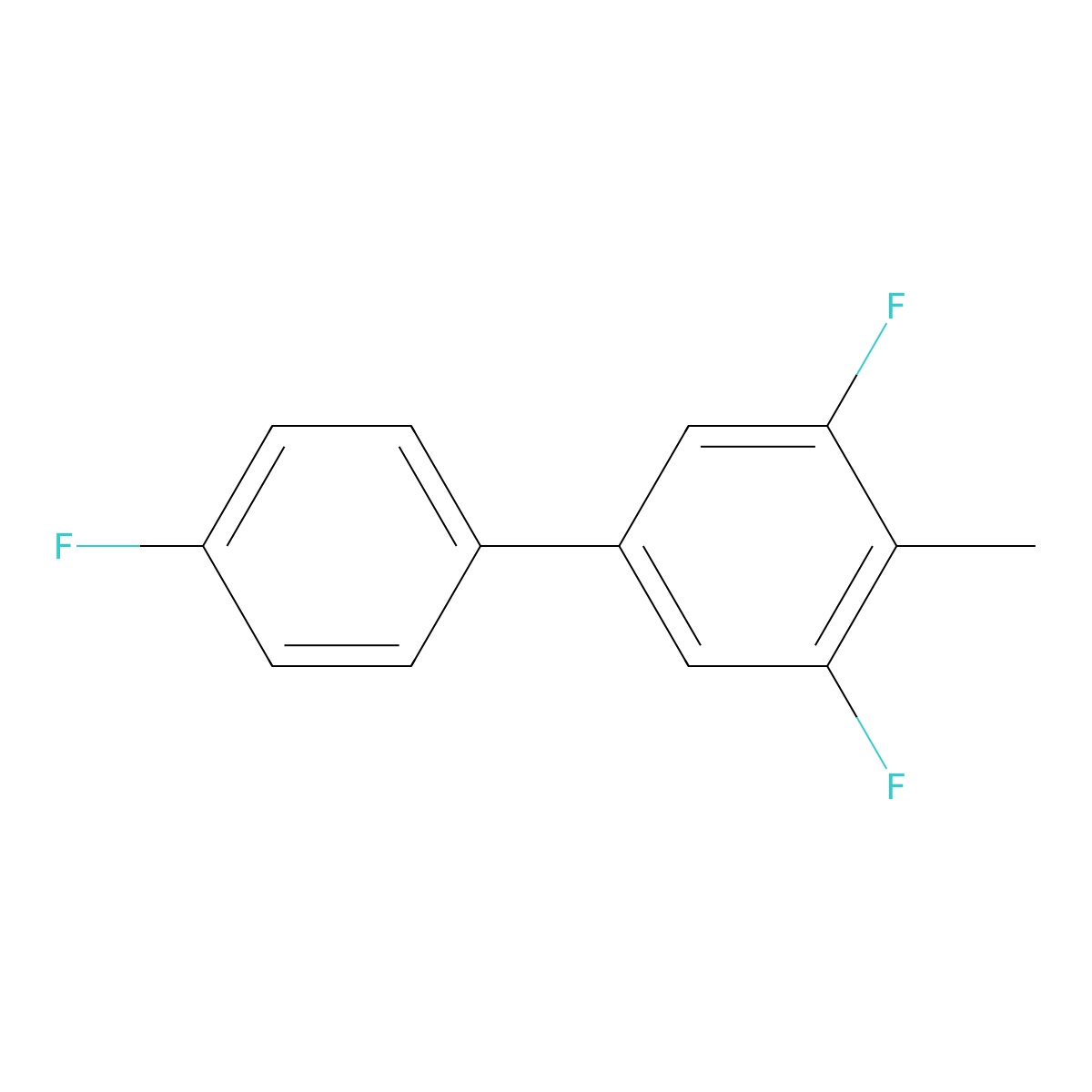 3,4',5-Trifluoro-4-methyl-1,1'-biphenyl molecular structure, CAS 2764731-62-4
