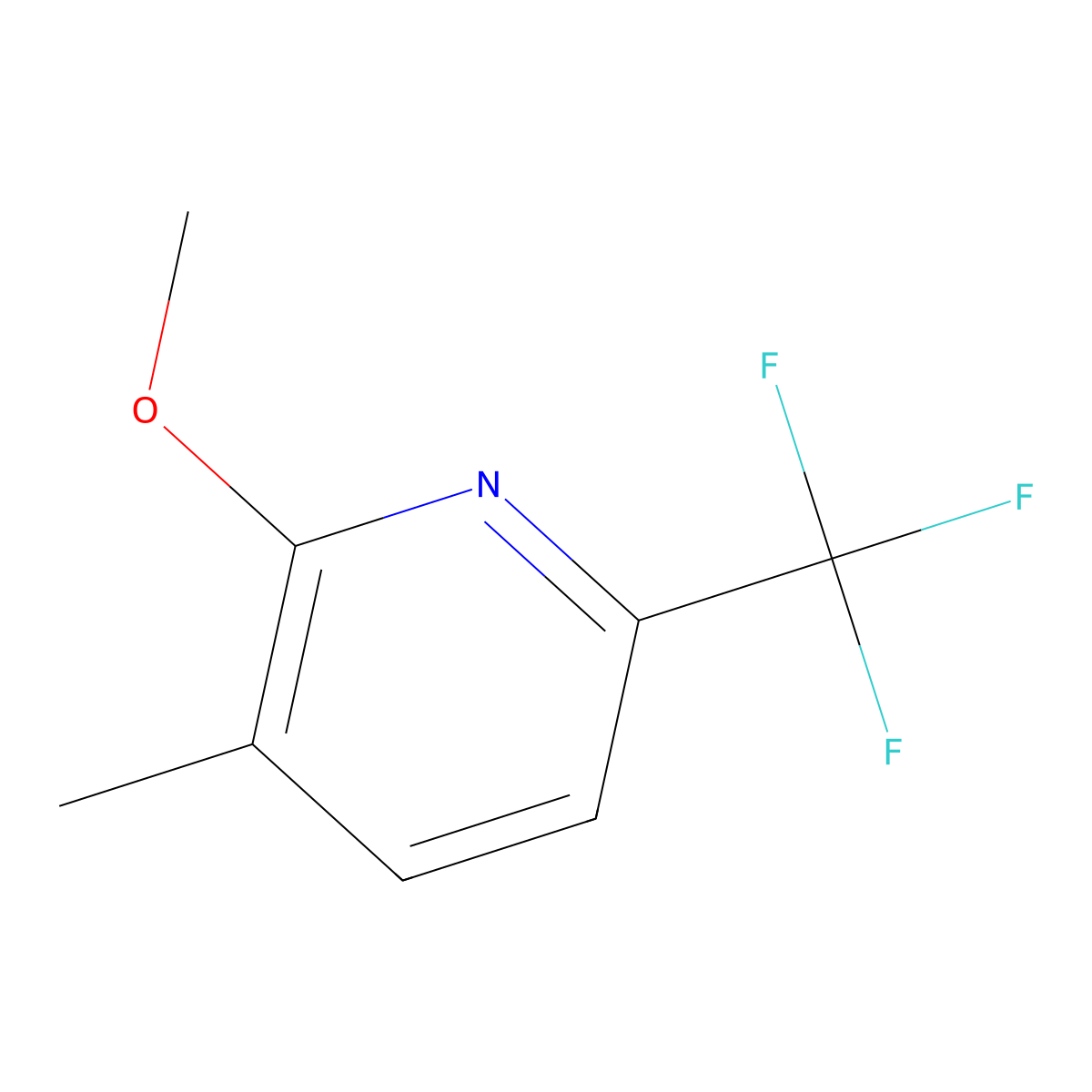 2-Methoxy-3-methyl-6-(trifluoromethyl)pyridine molecular structure, CAS 2764731-74-8