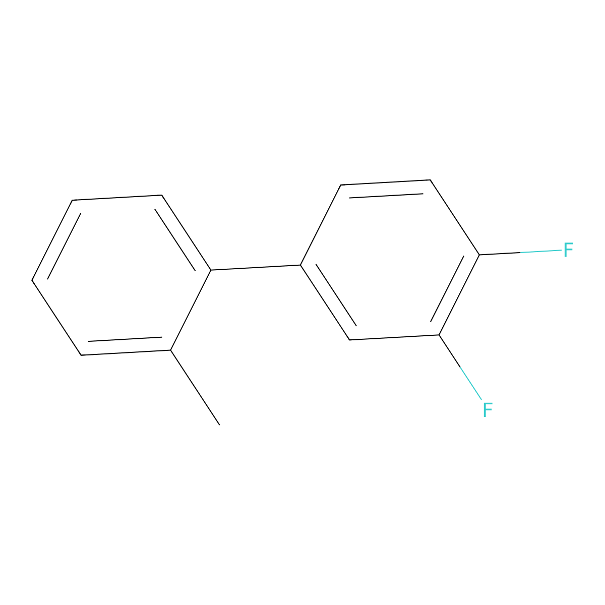 3',4'-Difluoro-2-methyl-1,1'-biphenyl molecular structure, CAS 2764731-75-9