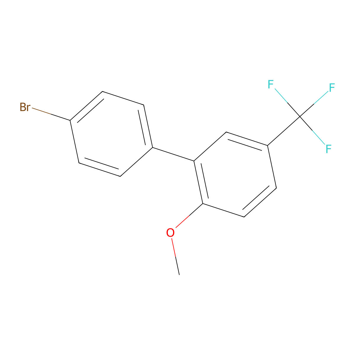 4'-Bromo-2-methoxy-5-(trifluoromethyl)-1,1'-biphenyl molecular structure, CAS 2764731-81-7