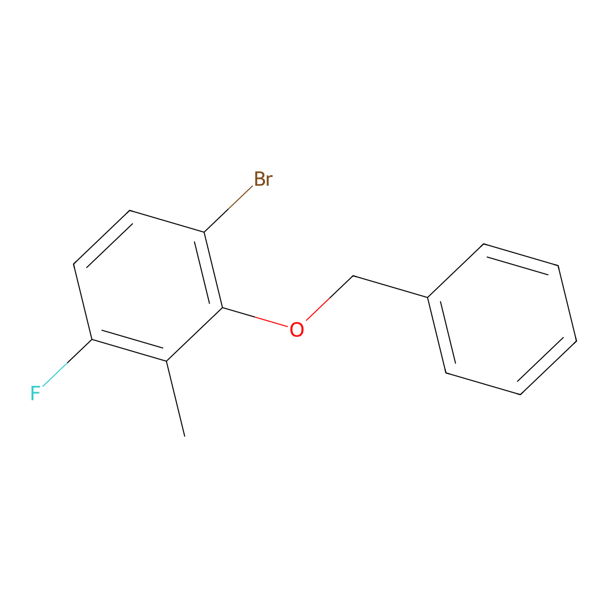 2-(Benzyloxy)-1-bromo-4-fluoro-3-methylbenzene molecular structure, CAS 2764731-87-3