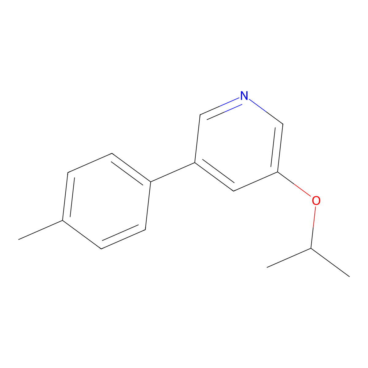 3-Isopropoxy-5-(p-tolyl)pyridine molecular structure, CAS 2764731-98-6