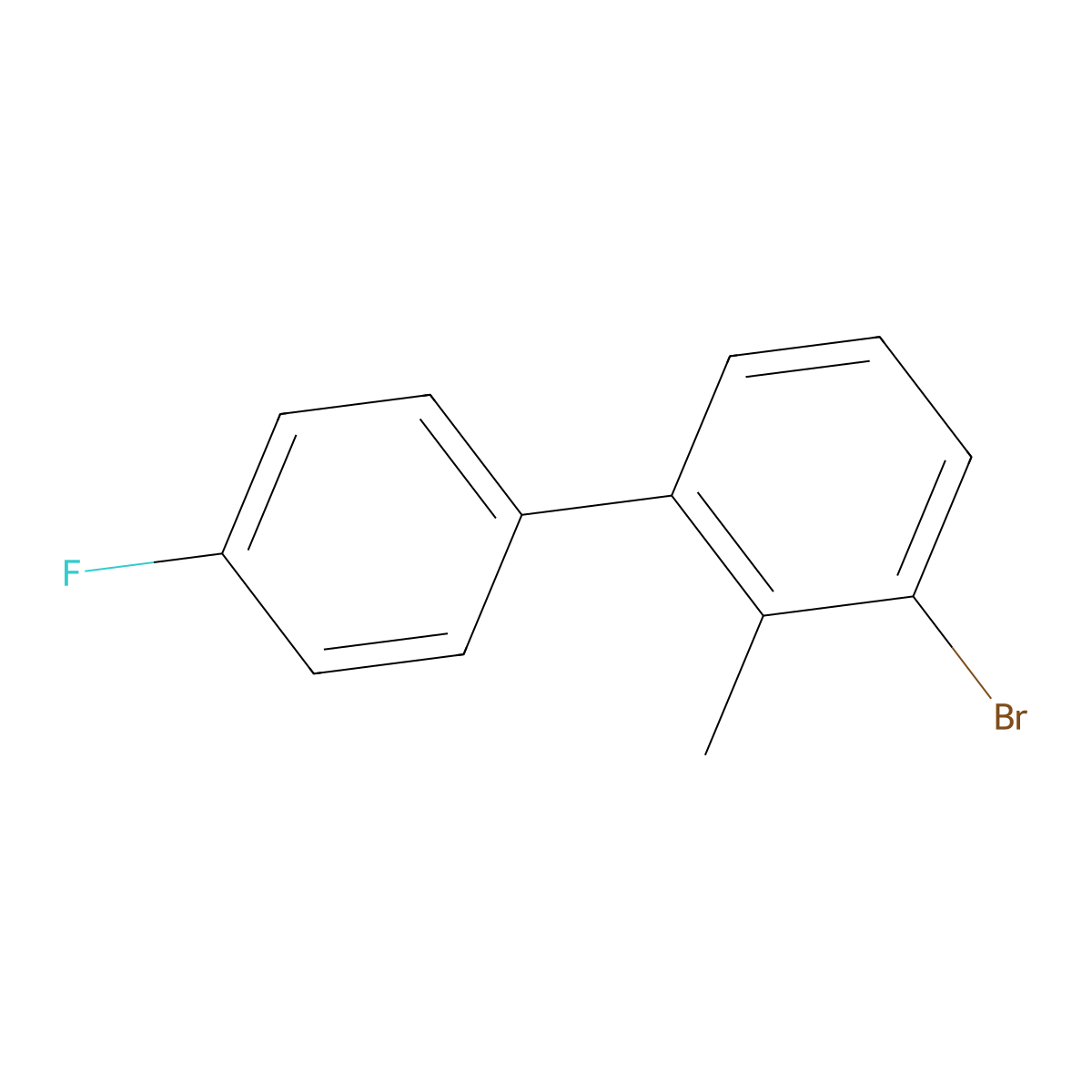 3-Bromo-4'-fluoro-2-methyl-1,1'-biphenyl molecular structure, CAS 2764732-03-6