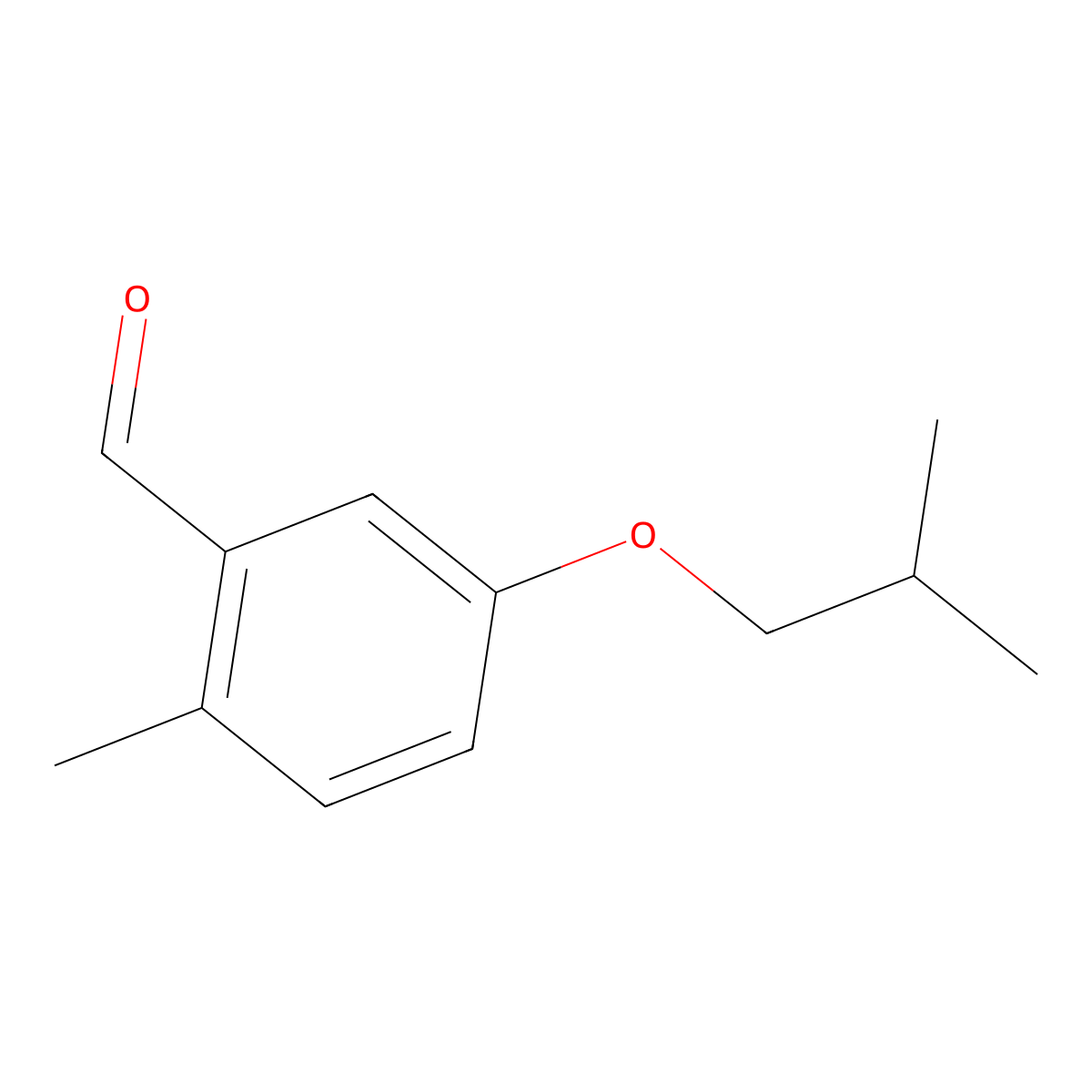 5-Isobutoxy-2-methylbenzaldehyde molecular structure, CAS 2764732-05-8