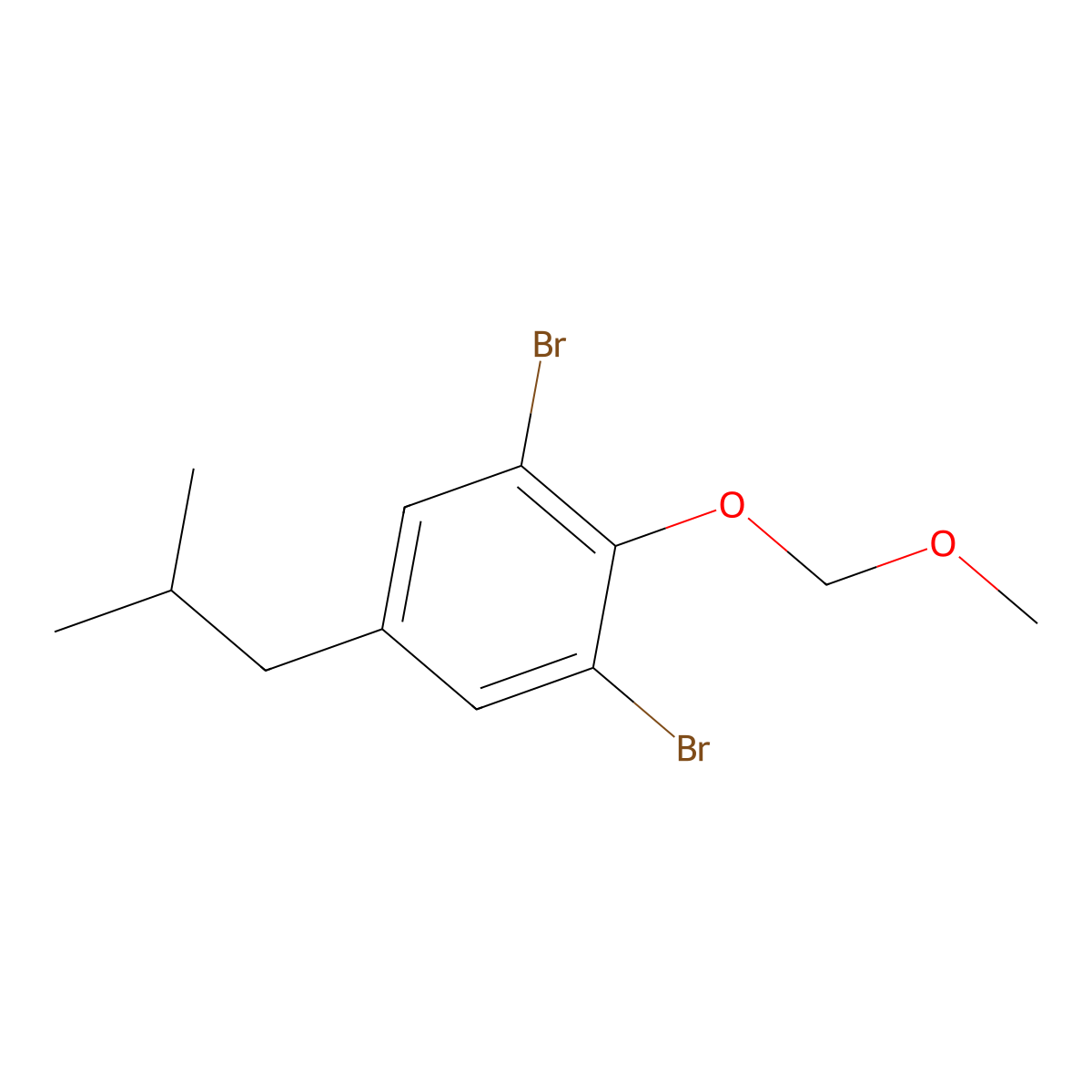 1,3-Dibromo-5-isobutyl-2-(methoxymethoxy)benzene molecular structure, CAS 2764732-07-0