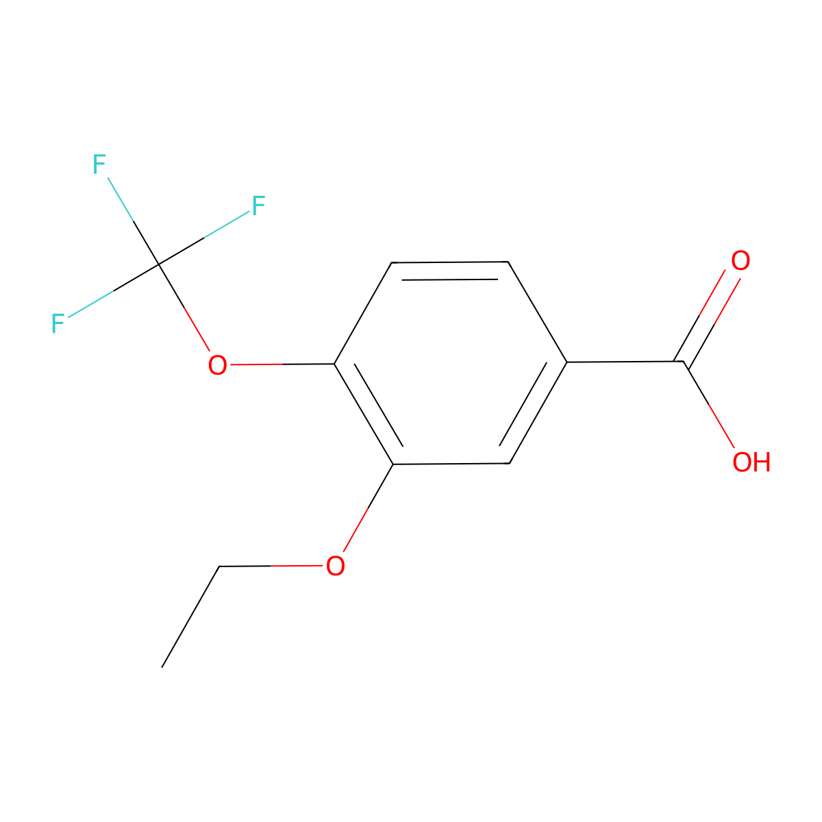 3-Ethoxy-4-(trifluoromethoxy)benzoic acid molecular structure, CAS 2764732-13-8