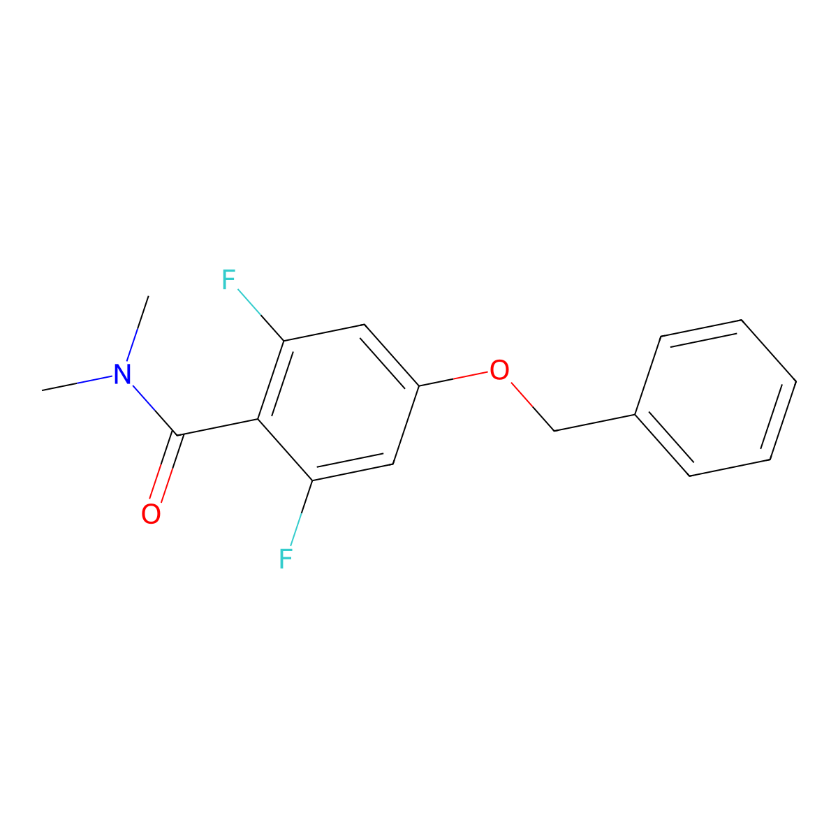 4-(benzyloxy)-2,6-difluoro-N,N-dimethylbenzamide molecular structure, CAS 2764732-21-8
