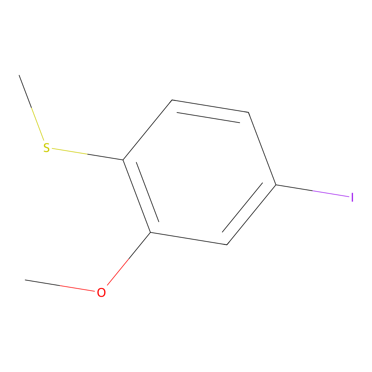(4-Iodo-2-methoxyphenyl)(methyl)sulfane molecular structure, CAS 2764732-24-1