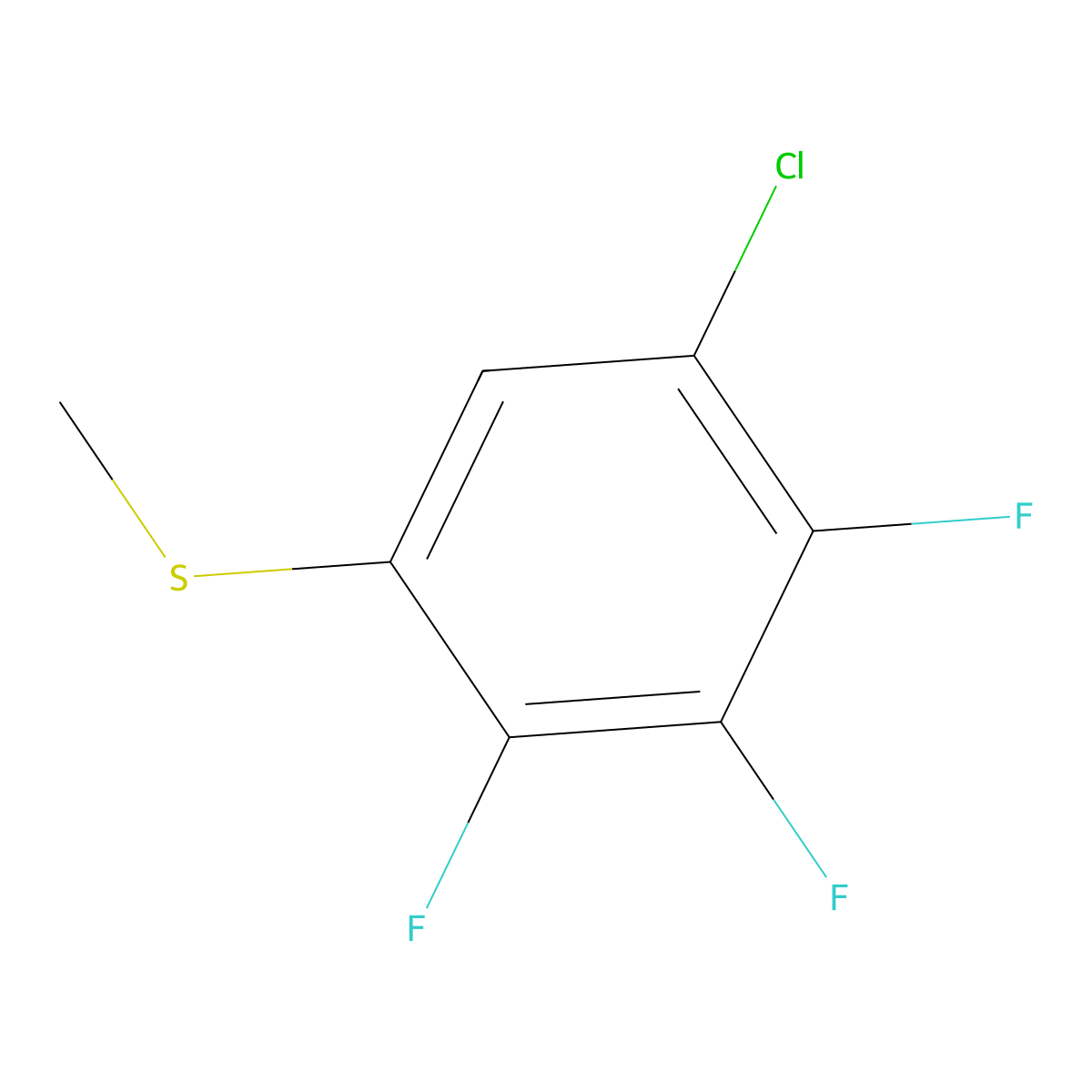 (5-Chloro-2,3,4-trifluorophenyl)(methyl)sulfane molecular structure, CAS 2764732-29-6