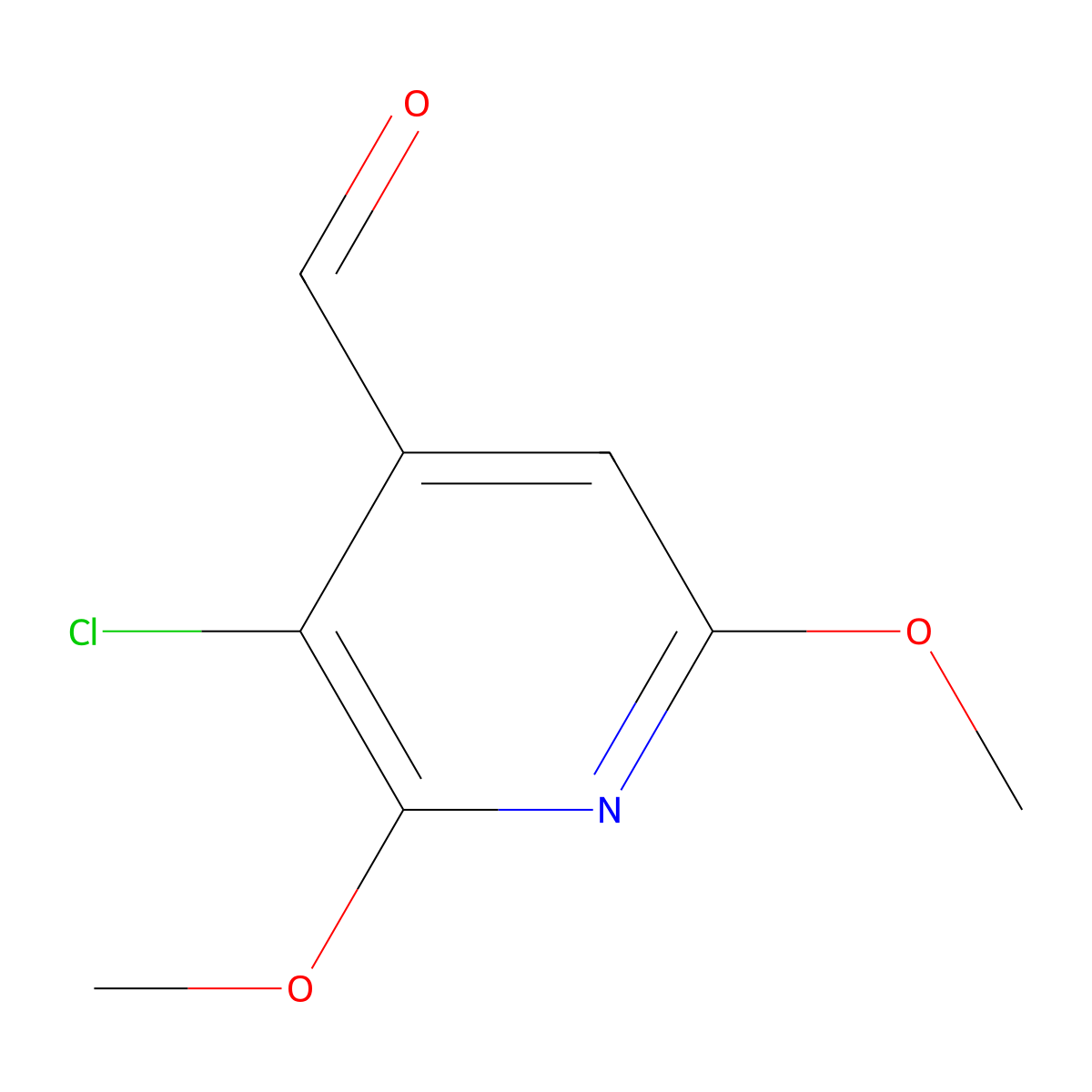 3-Chloro-2,6-dimethoxyisonicotinaldehyde molecular structure, CAS 2764732-30-9