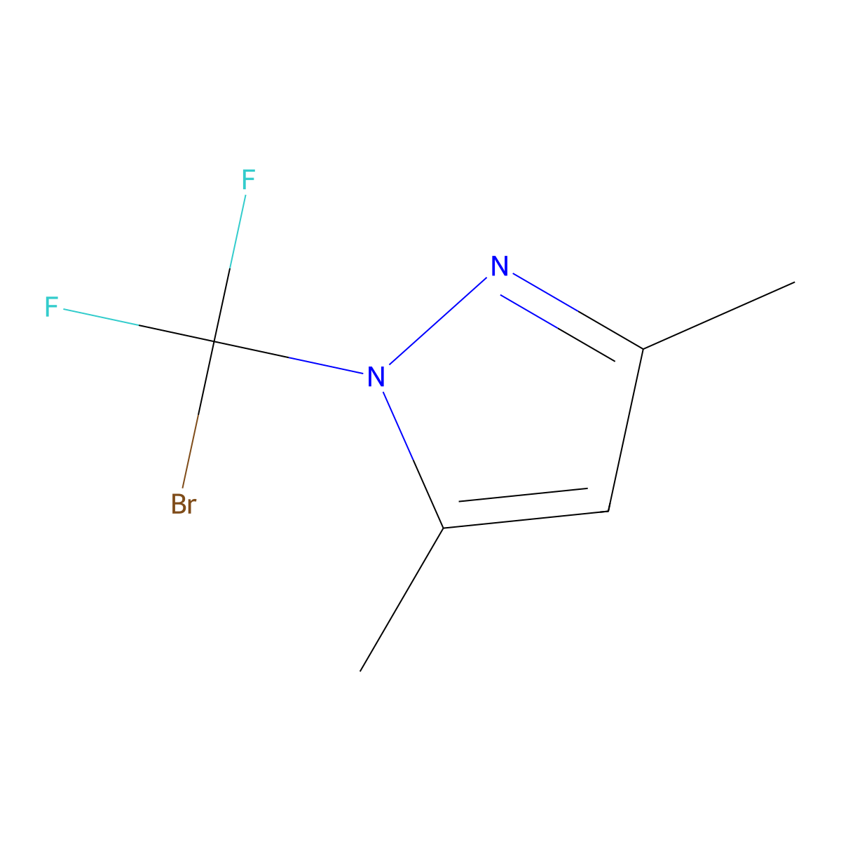 1-(Bromodifluoromethyl)-3,5-dimethyl-1H-pyrazole molecular structure, CAS 2764732-39-8