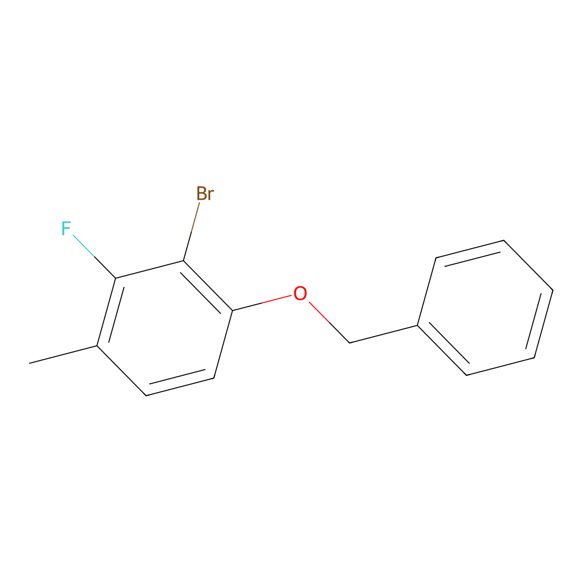 1-(Benzyloxy)-2-bromo-3-fluoro-4-methylbenzene molecular structure, CAS 2764732-44-5