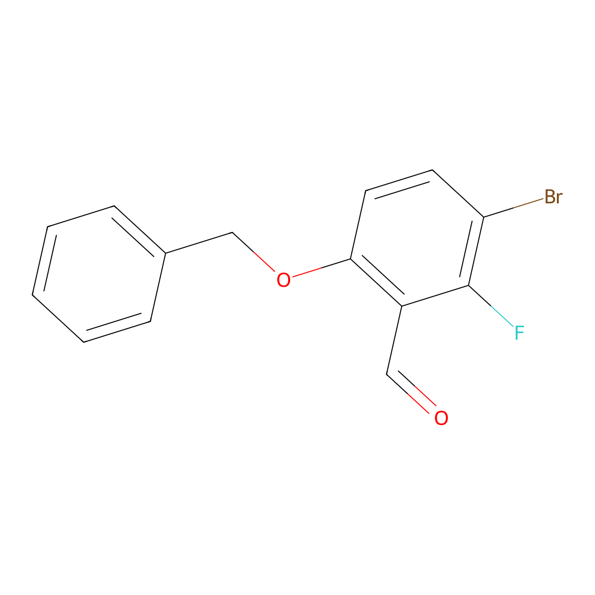6-(Benzyloxy)-3-bromo-2-fluorobenzaldehyde molecular structure, CAS 2764733-43-7