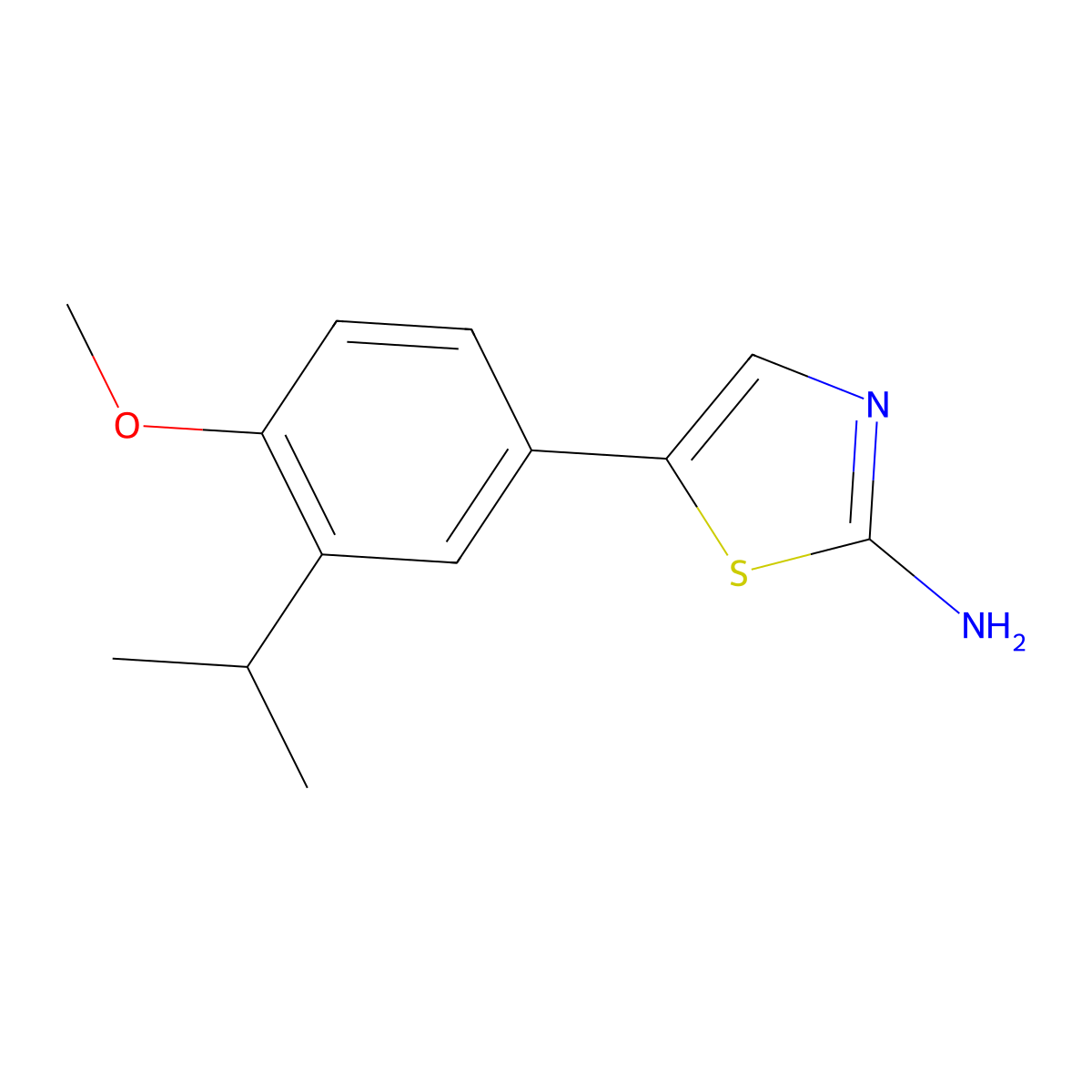 5-(3-Isopropyl-4-methoxyphenyl)thiazol-2-amine molecular structure, CAS 2764733-50-6