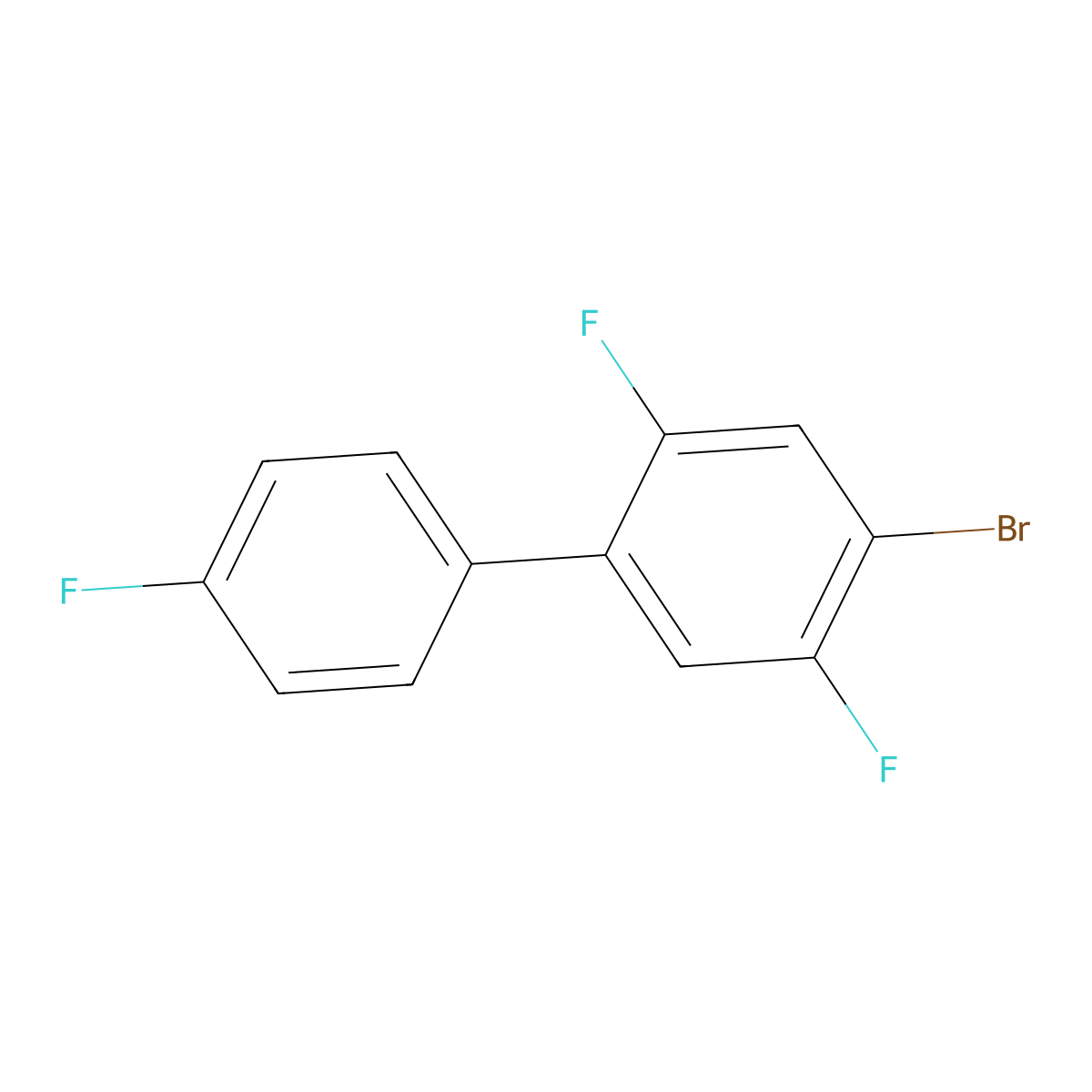 4-Bromo-2,4',5-trifluoro-1,1'-biphenyl molecular structure, CAS 2764733-66-4