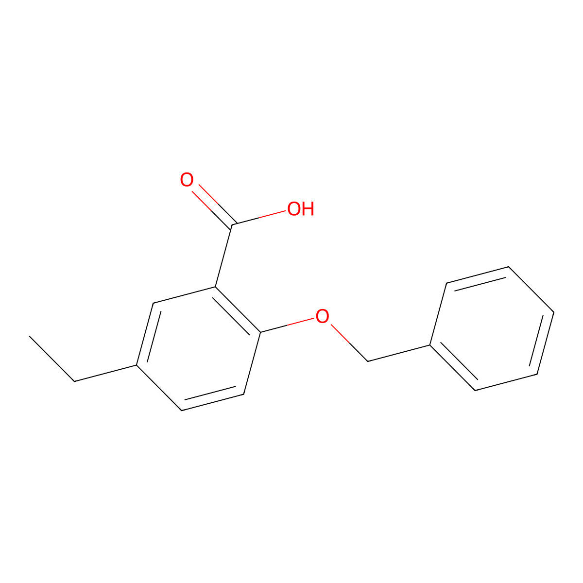 2-(Benzyloxy)-5-ethylbenzoic acid molecular structure, CAS 2764733-67-5