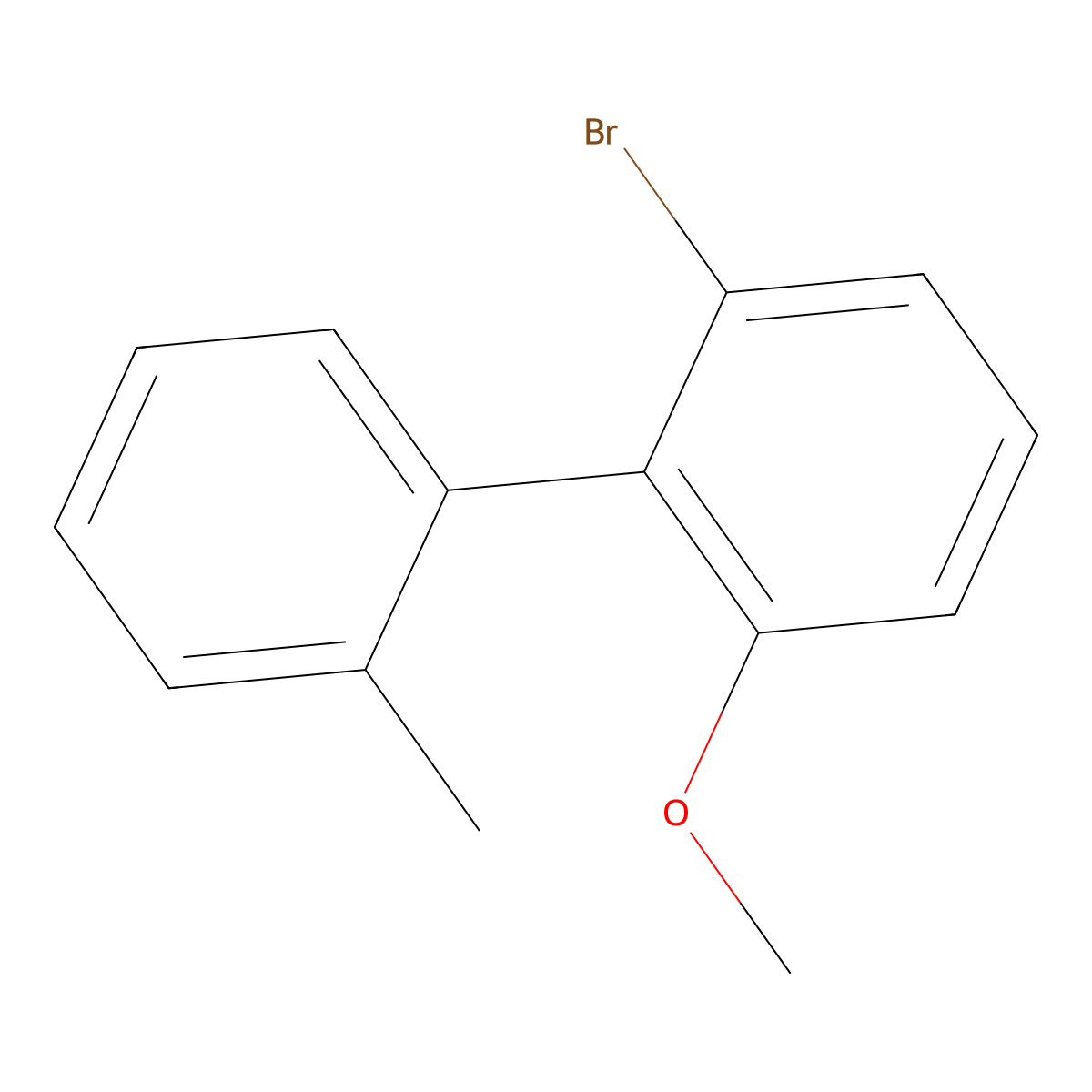 2-Bromo-6-methoxy-2'-methyl-1,1'-biphenyl molecular structure, CAS 2764733-69-7