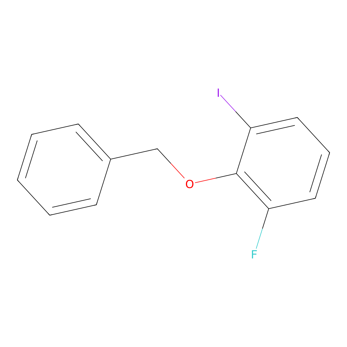2-(Benzyloxy)-1-fluoro-3-iodobenzene molecular structure, CAS 2764733-71-1