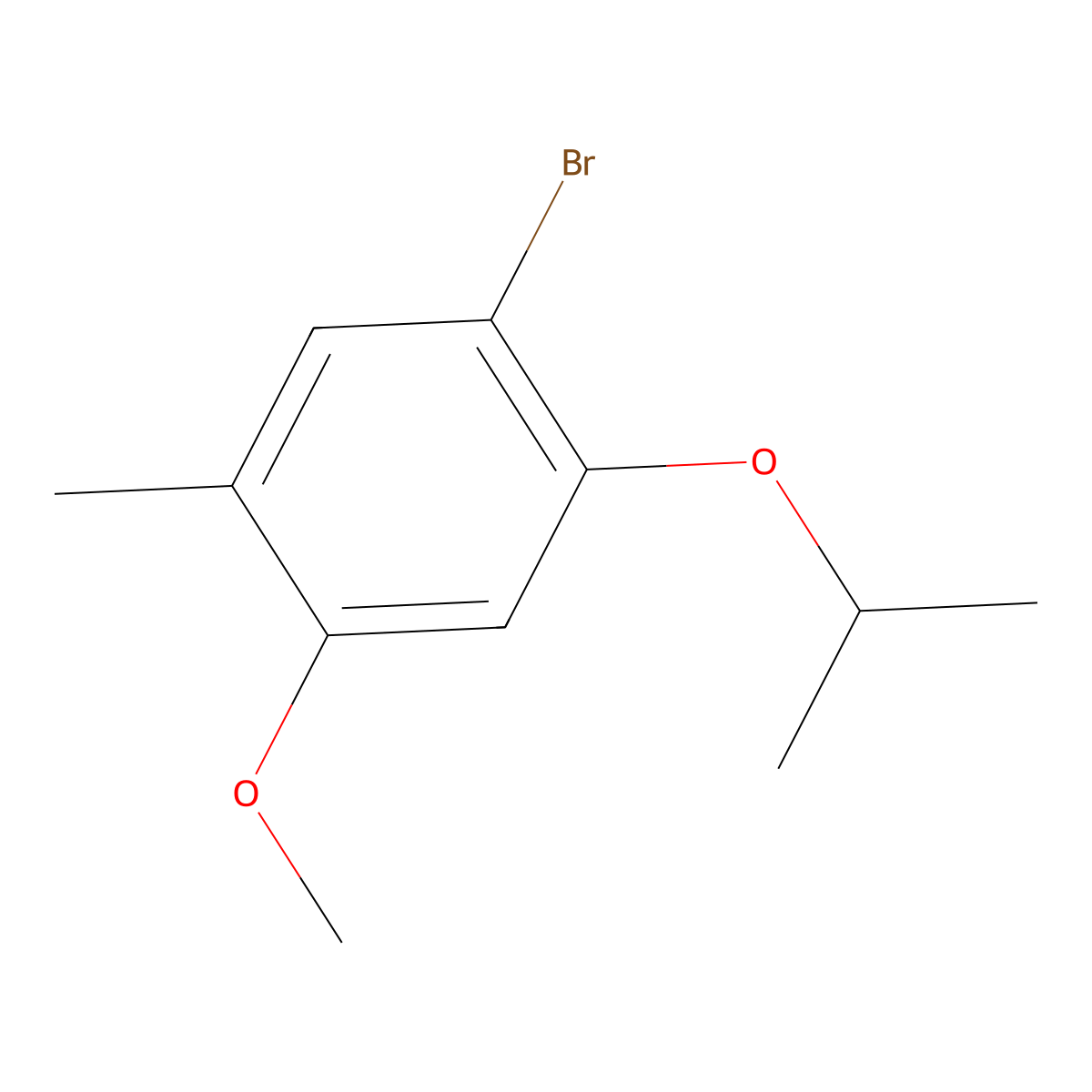 1-Bromo-2-isopropoxy-4-methoxy-5-methylbenzene molecular structure, CAS 2764733-72-2
