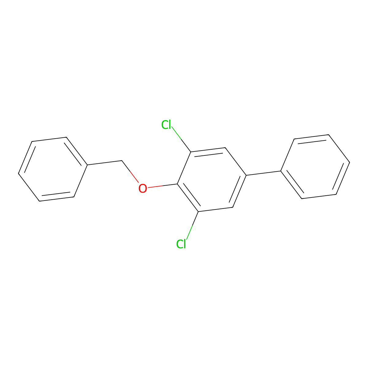4-(Benzyloxy)-3,5-dichloro-1,1'-biphenyl molecular structure, CAS 2764733-75-5