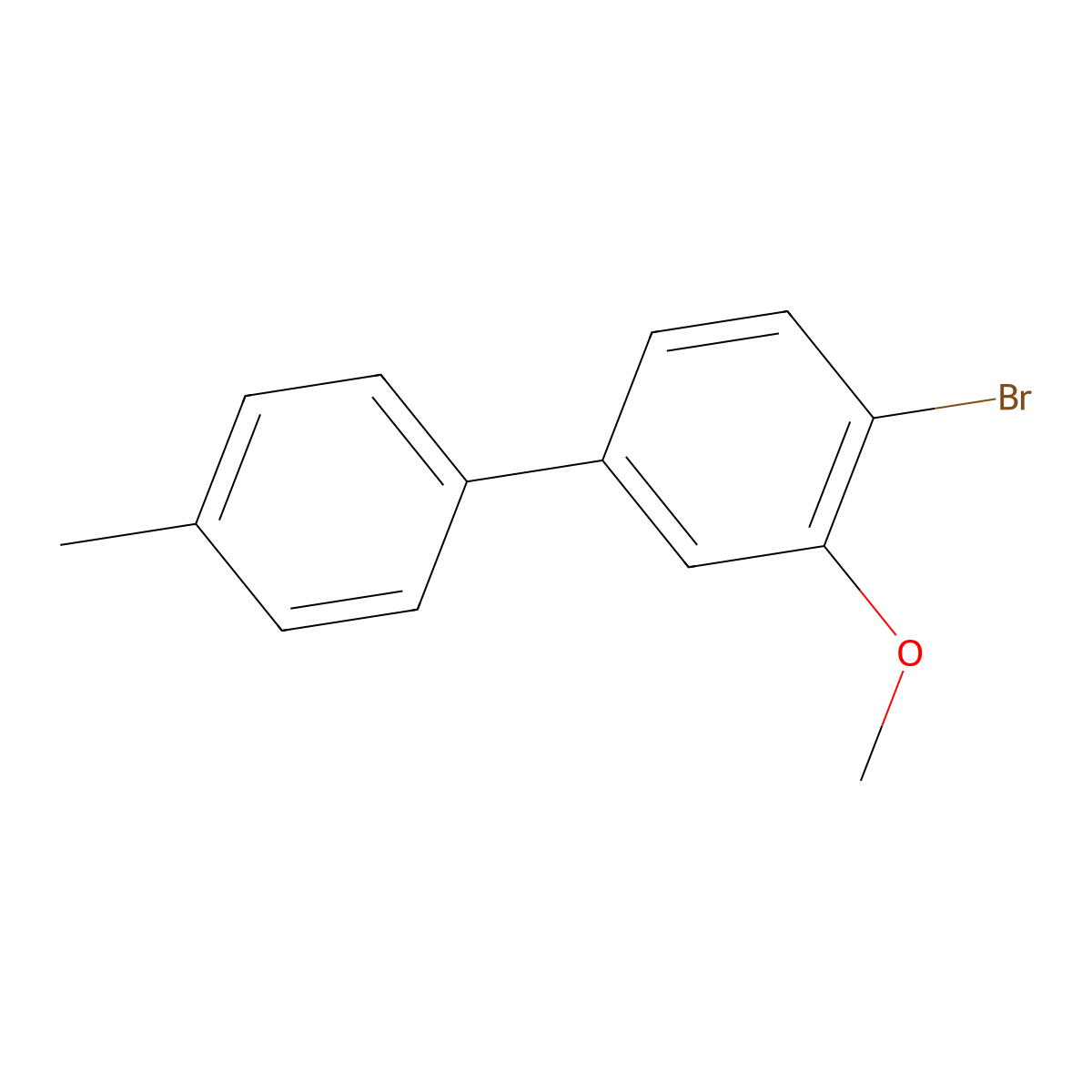 4-Bromo-3-methoxy-4'-methyl-1,1'-biphenyl molecular structure, CAS 2764733-89-1