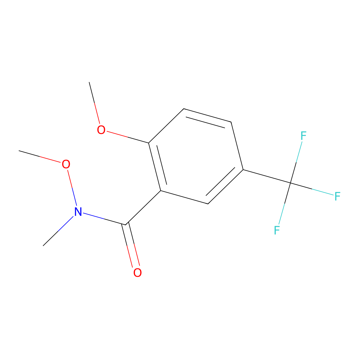 N,2-dimethoxy-N-methyl-5-(trifluoromethyl)benzamide molecular structure, CAS 2764733-97-1