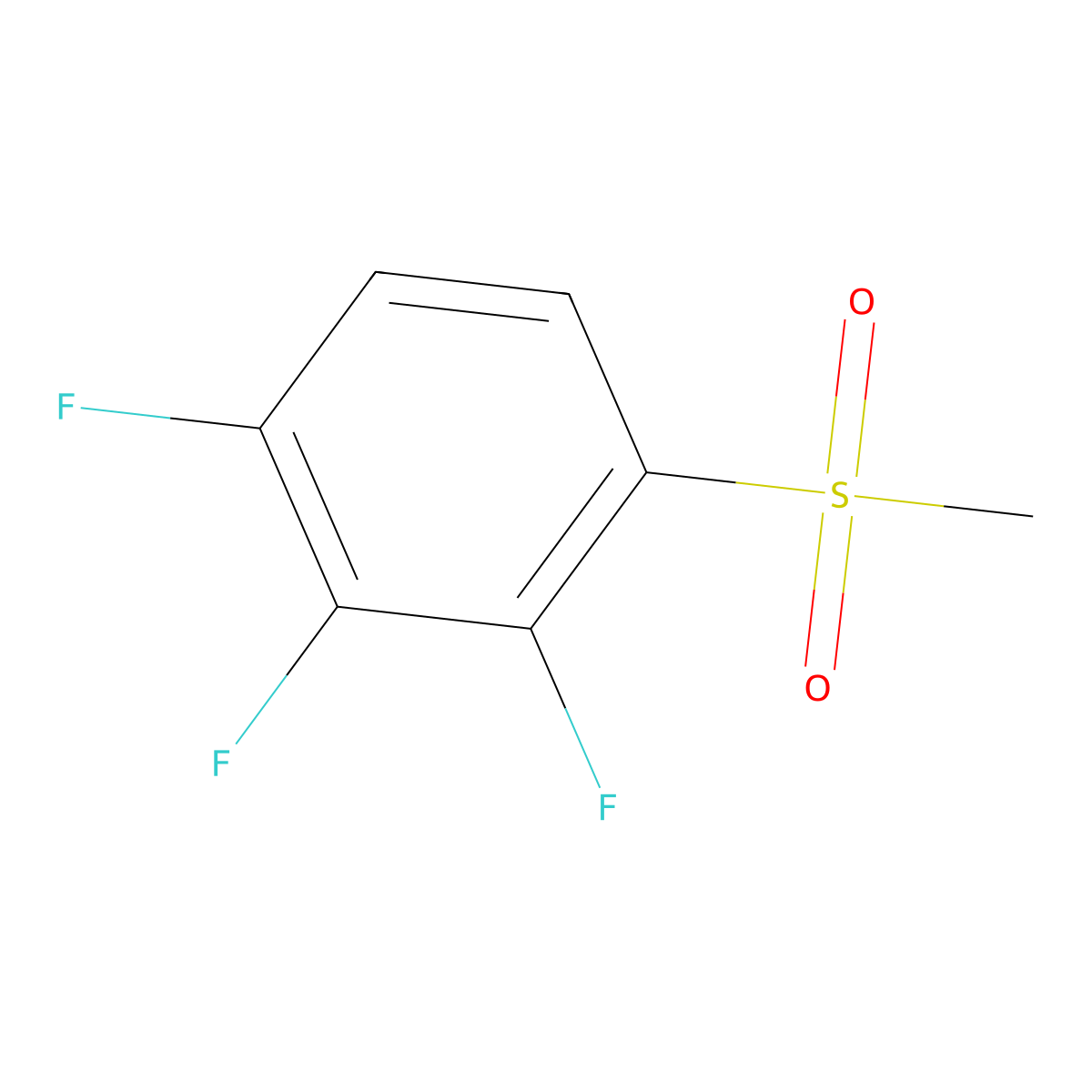 1,2,3-Trifluoro-4-(methylsulfonyl)benzene molecular structure, CAS 2764734-02-1