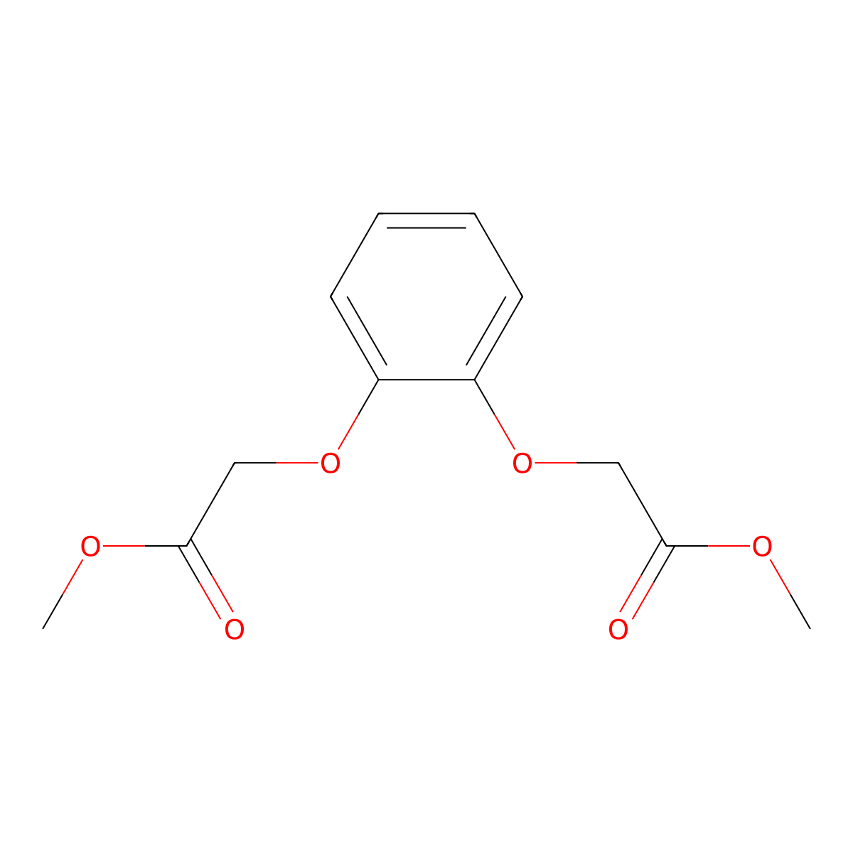 Methyl 2-methoxycarbonylmethyloxyphenoxyacetate molecular structure, CAS 27648-87-9