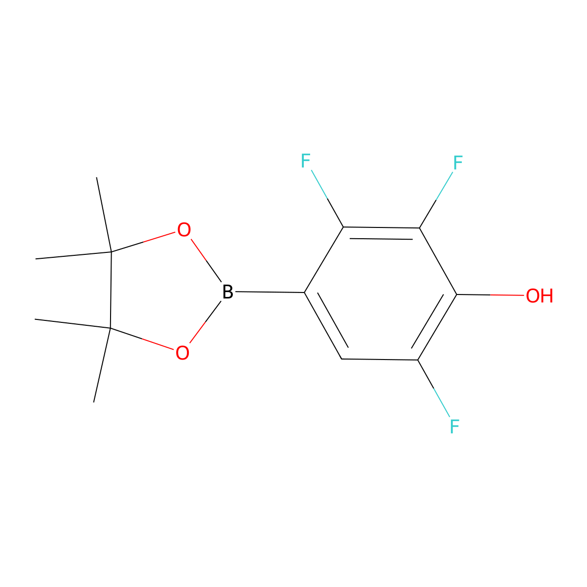 2,3,6-Trifluoro-4-(4,4,5,5-tetramethyl-1,3,2-dioxaborolan-2-YL)phenol molecular structure, CAS 2764860-73-1