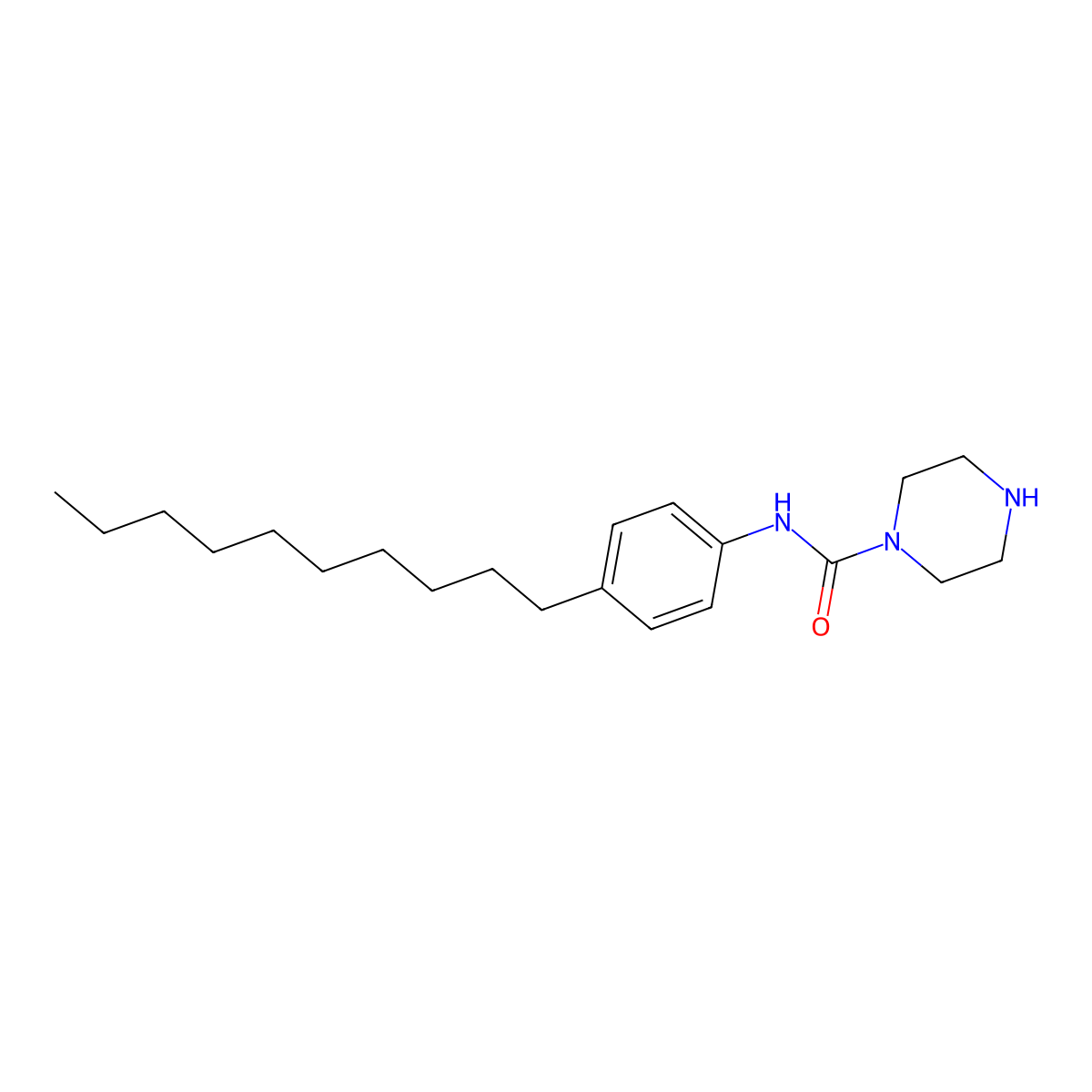 N-(4-decylphenyl)piperazine-1-carboxamide molecular structure, CAS 2764877-61-2