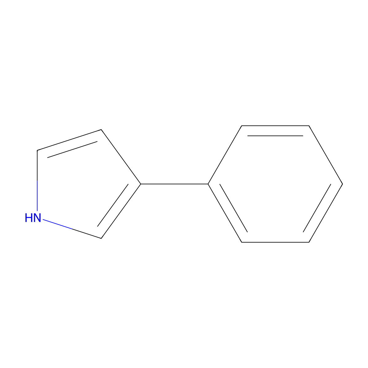 3-phenyl-1H-pyrrole molecular structure, CAS 27649-43-0