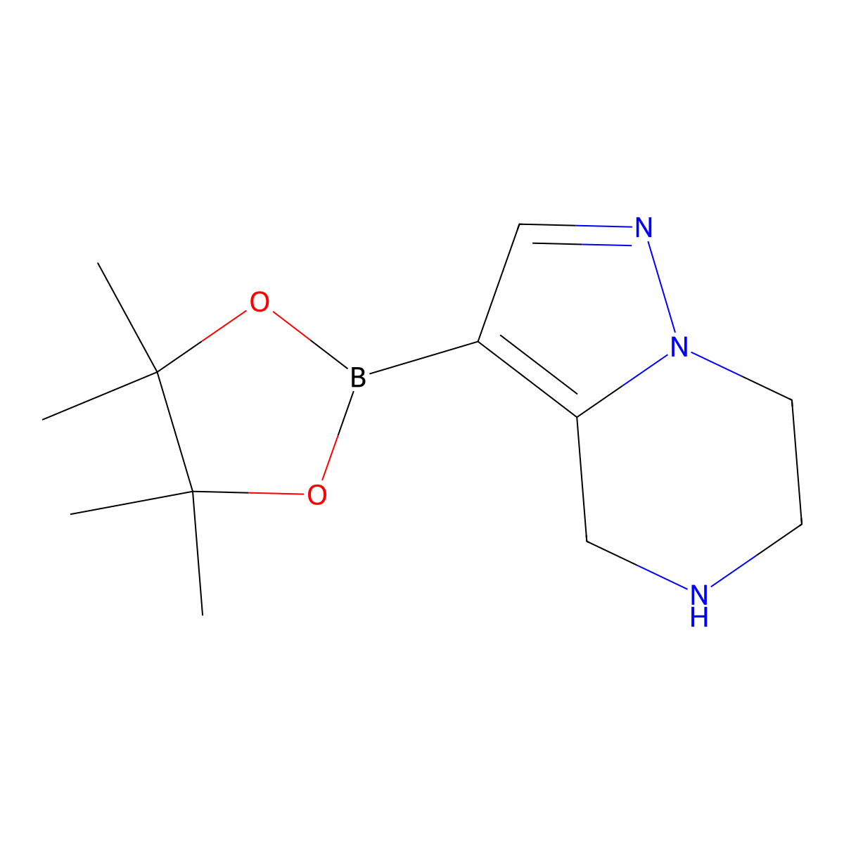 3-(4,4,5,5-Tetramethyl-1,3,2-dioxaborolan-2-yl)-4,5,6,7-tetrahydropyrazolo[1,5-a]pyrazine molecular structure, CAS 2764954-06-3