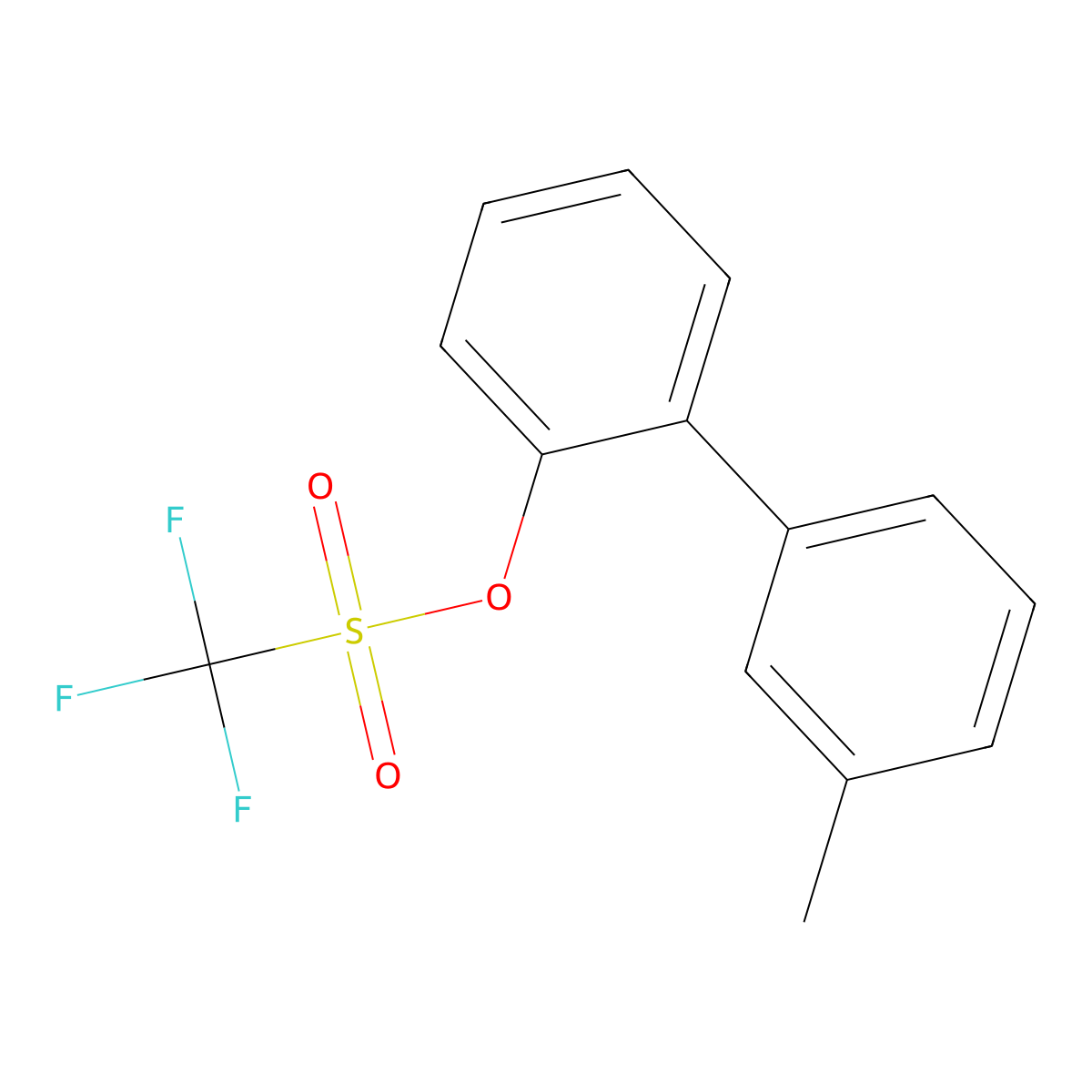 3'-Methyl-[1,1'-biphenyl]-2-yl trifluoromethanesulfonate molecular structure, CAS 2764955-94-2