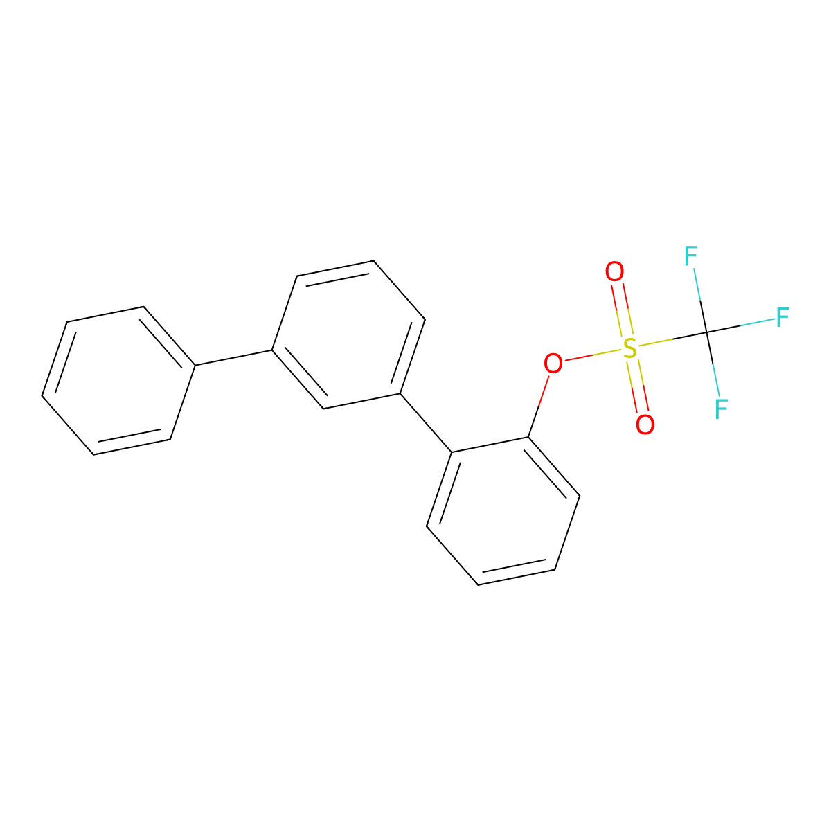 [1,1':3',1''-Terphenyl]-2-yl trifluoromethanesulfonate molecular structure, CAS 2764955-95-3