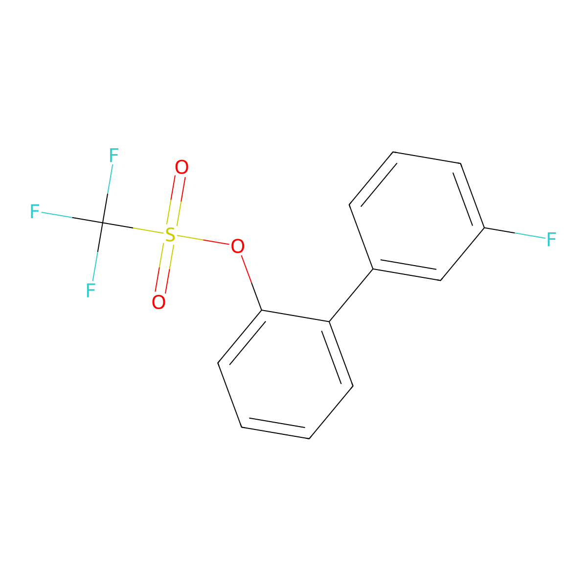 3'-Fluoro-[1,1'-biphenyl]-2-yl trifluoromethanesulfonate molecular structure, CAS 2764955-97-5
