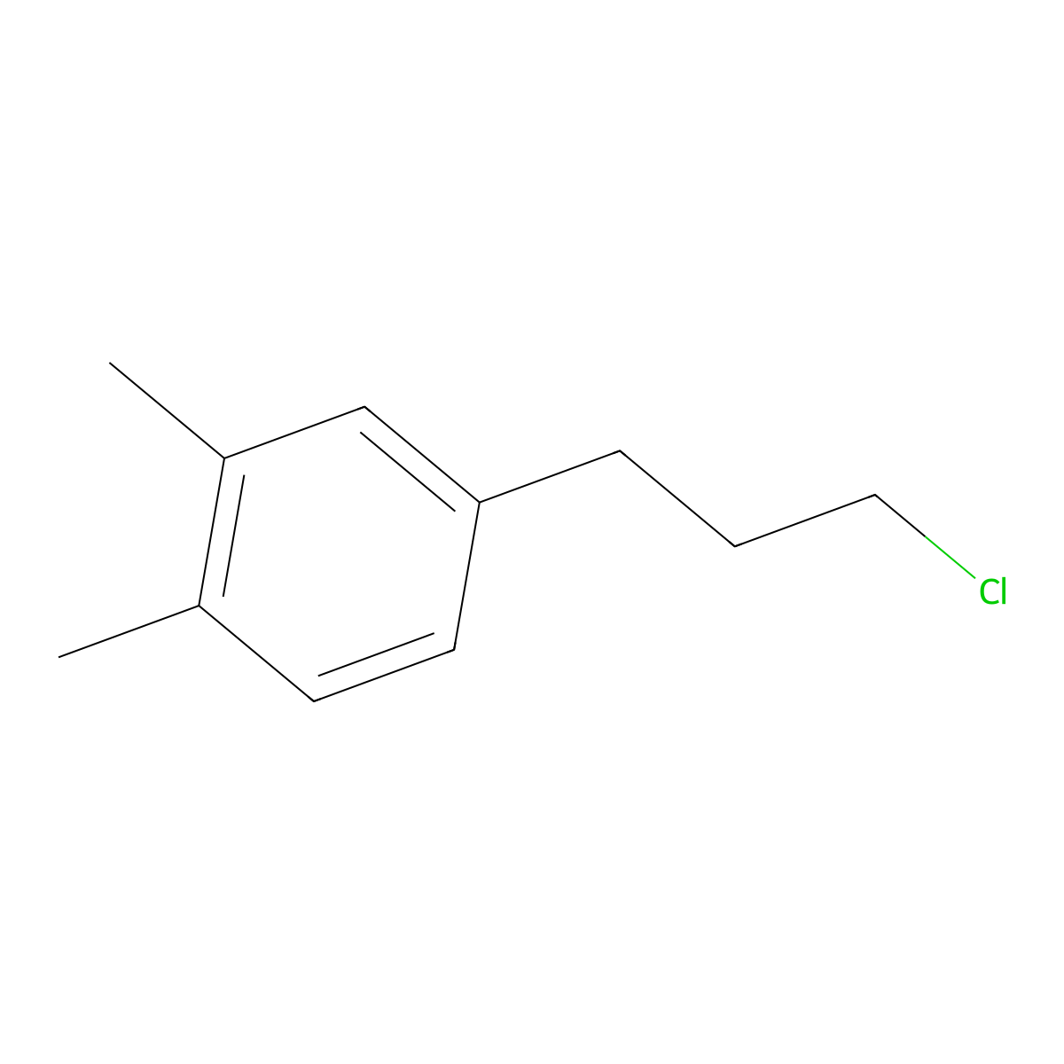 4-(3-Chloropropyl)-1,2-dimethylbenzene molecular structure, CAS 27650-73-3